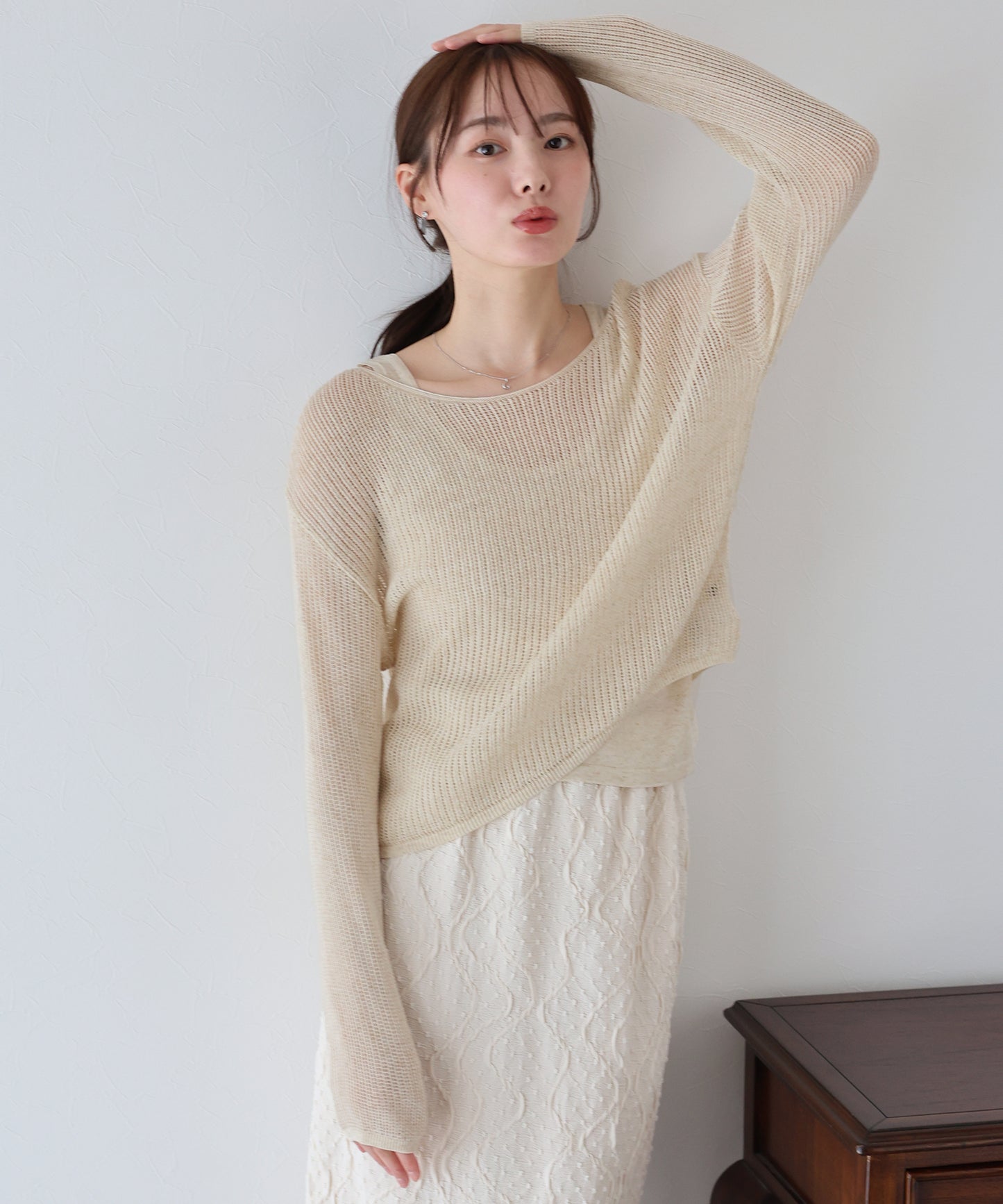 【SALE】メッシュニット+タンクトップSET