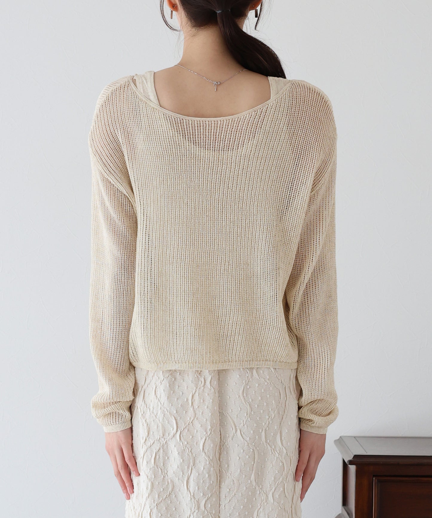 【SALE】メッシュニット+タンクトップSET