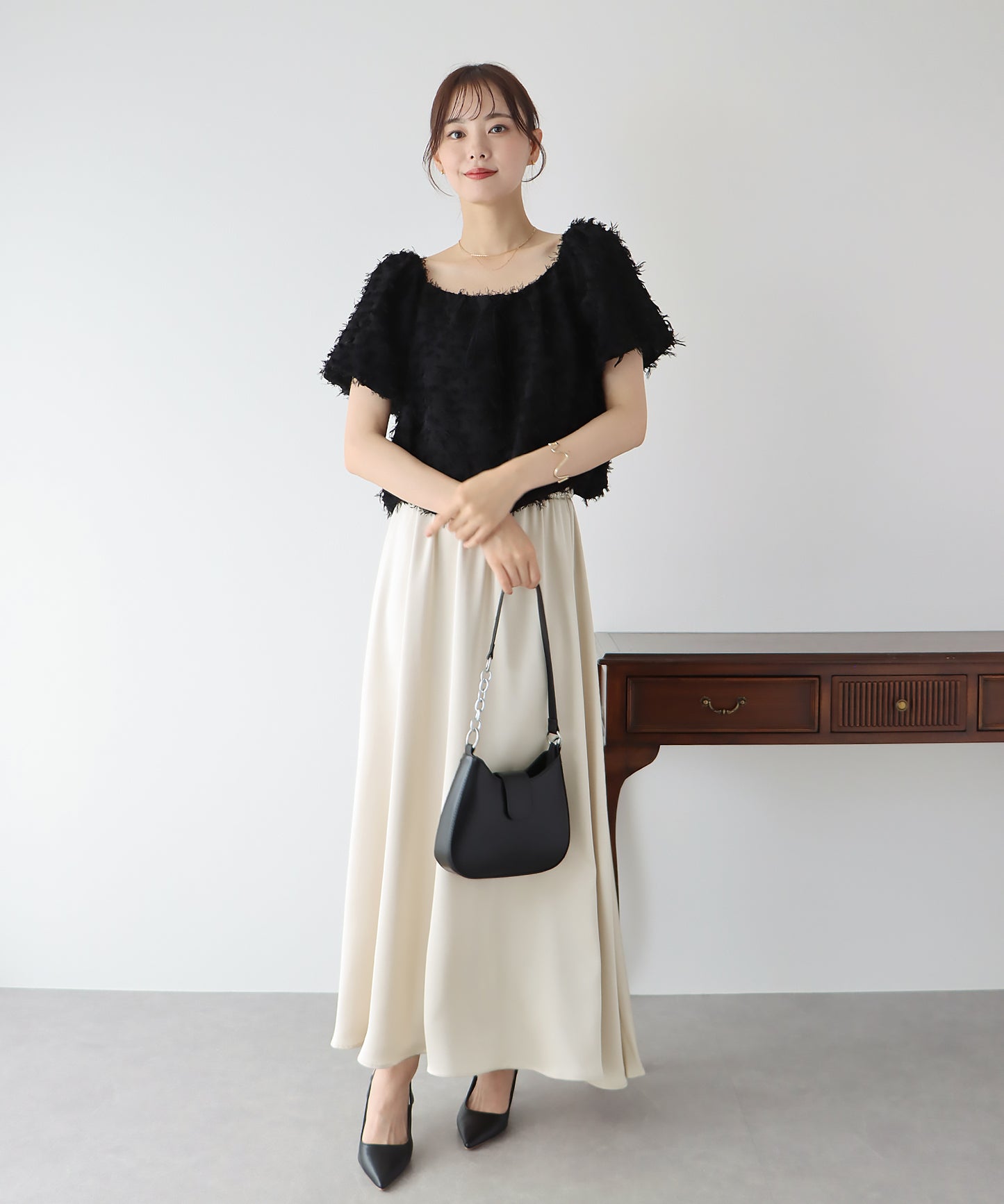 【TIME SALE】サテンフレアースカート