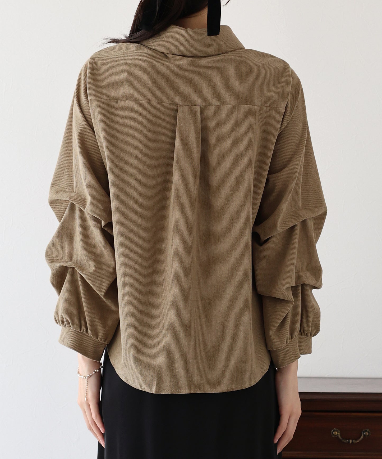 【TIME SALE】コーデュロイシャーリングブラウス