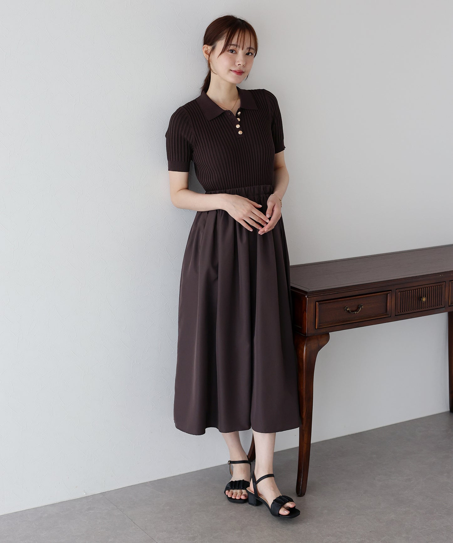 【SALE】ポロニットドッキングワンピース