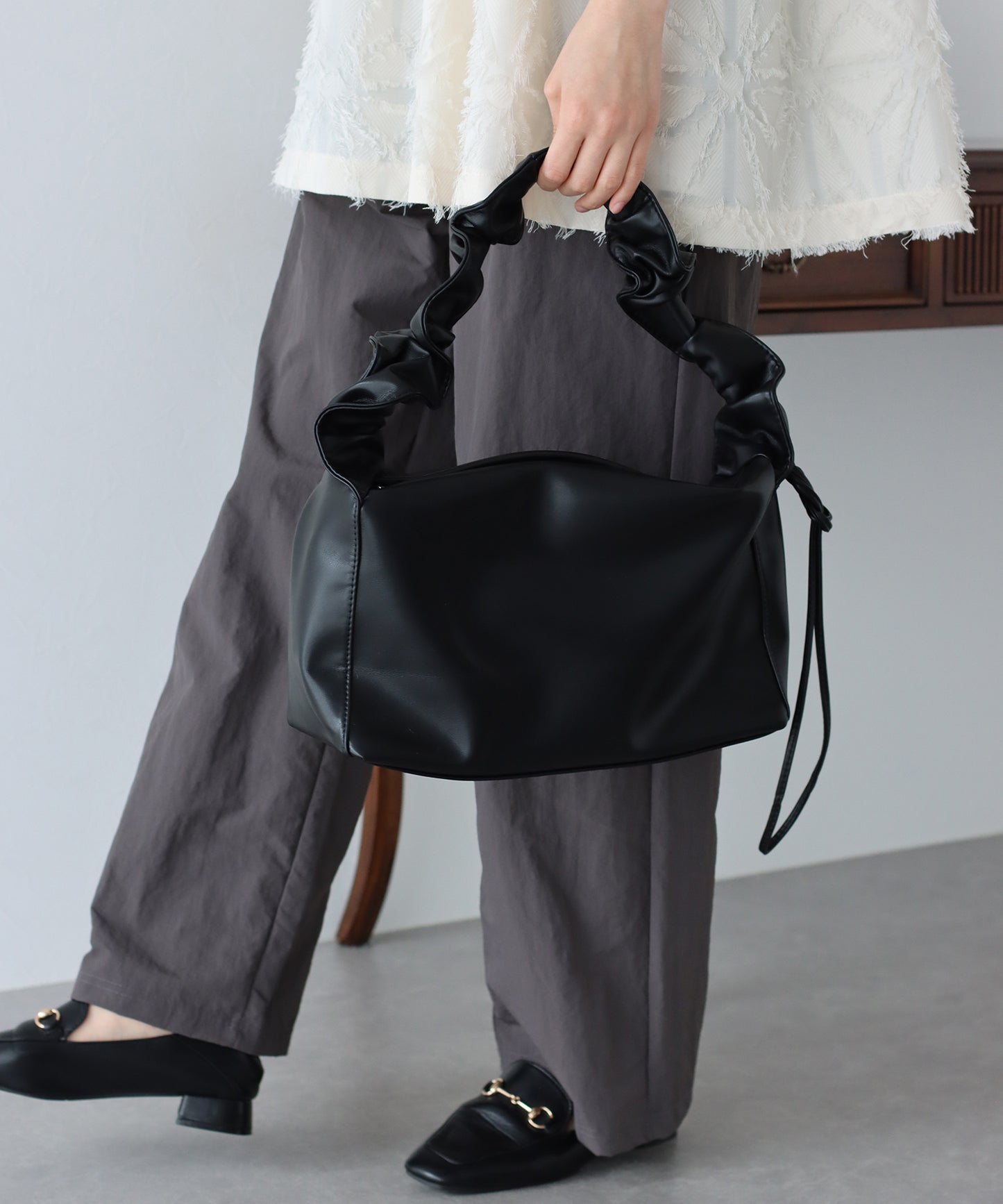 【SALE】ギャザーアレンジショルダーバッグ