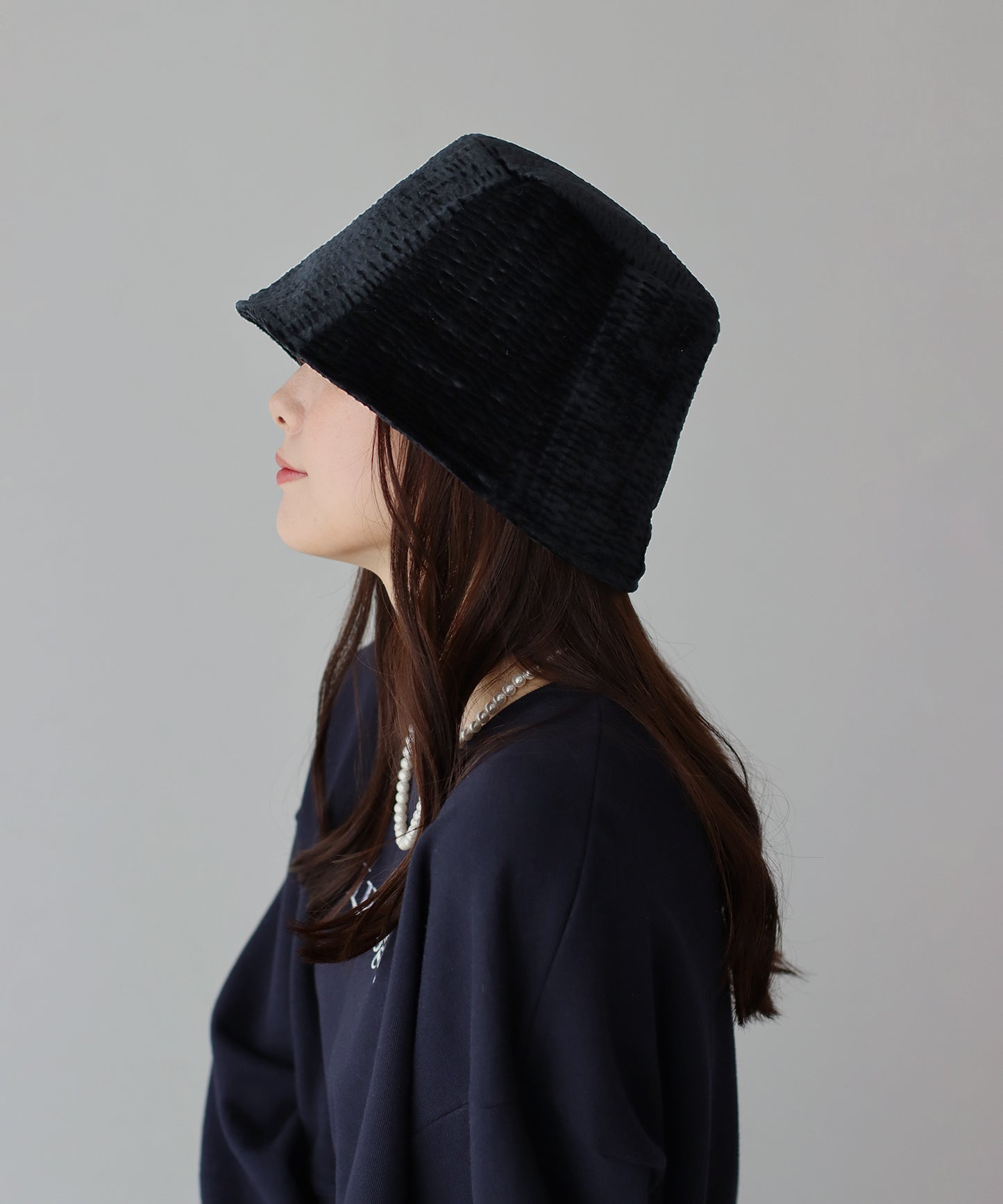 【SALE】ベロアジャガードバケットハット