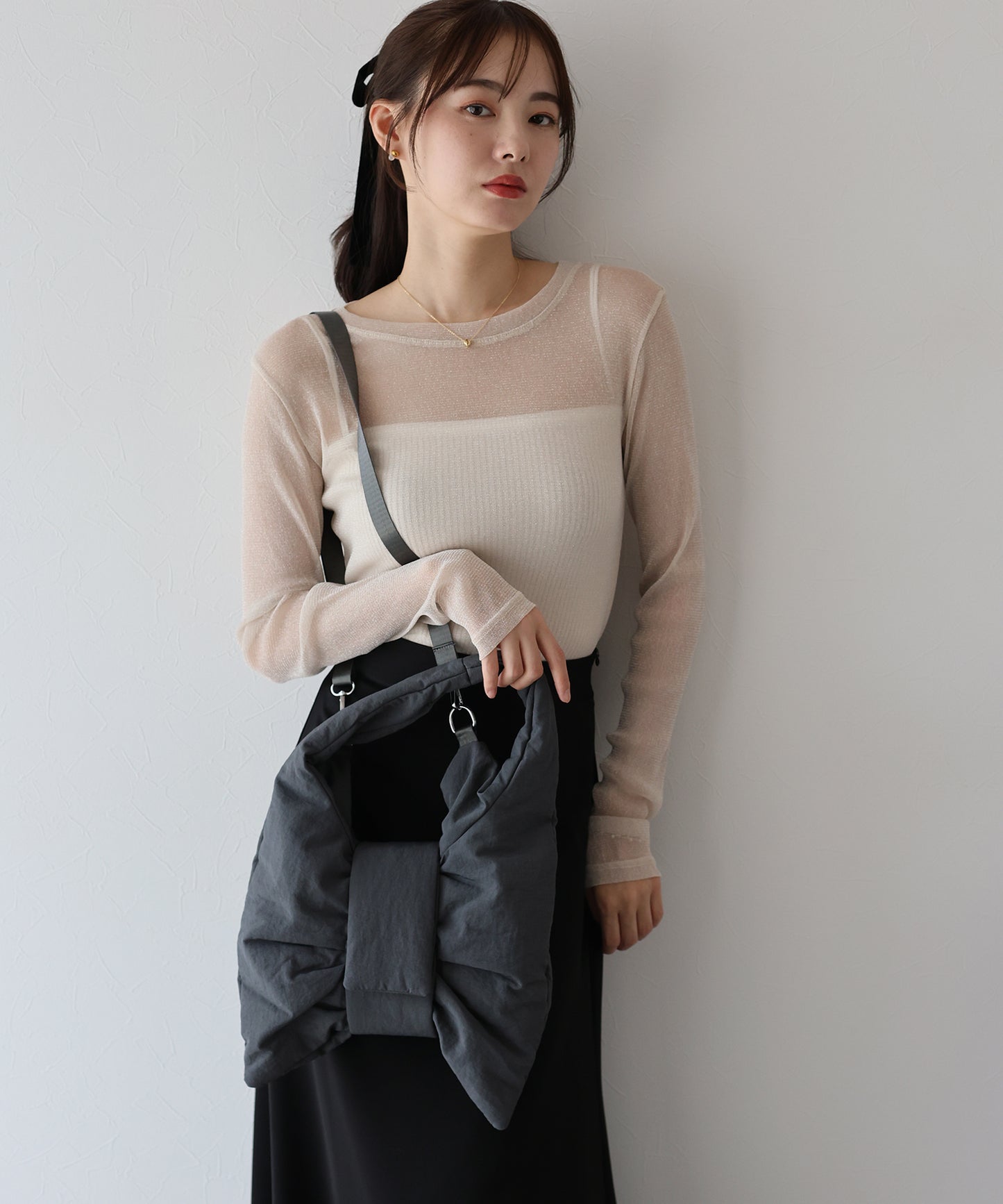 【早割り5%OFF】ミニリボンパテッドバッグ