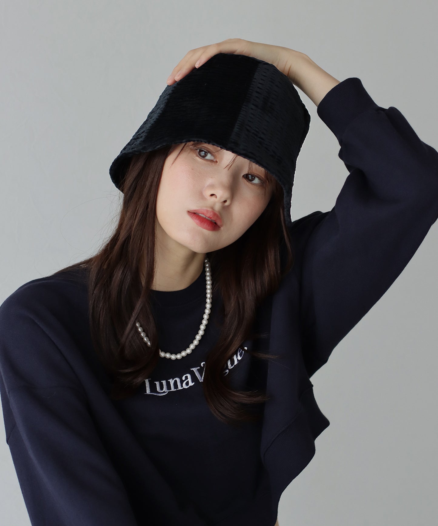【SALE】ベロアジャガードバケットハット