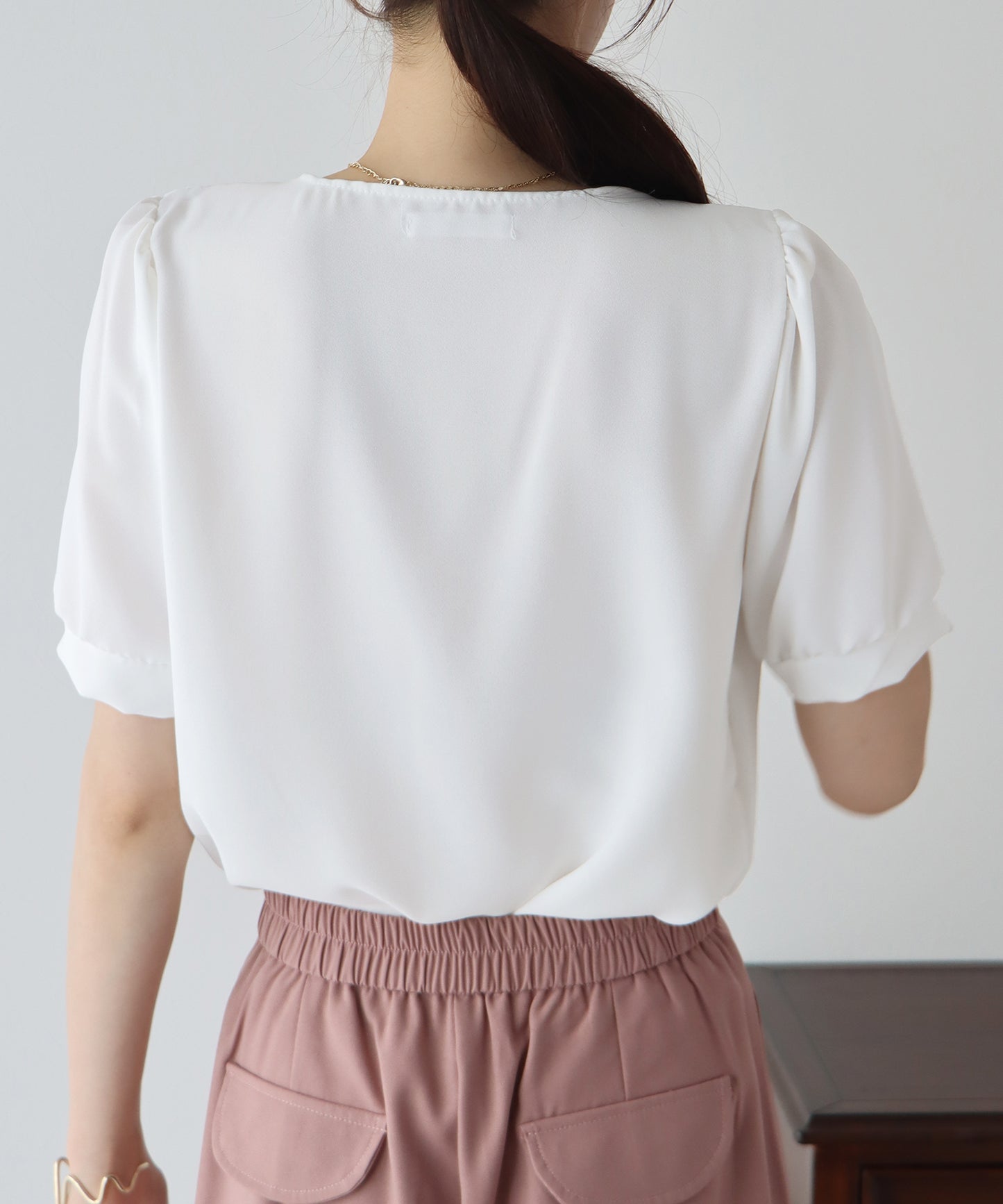 【TIME SALE】パールボタンブラウス【ネコポス】