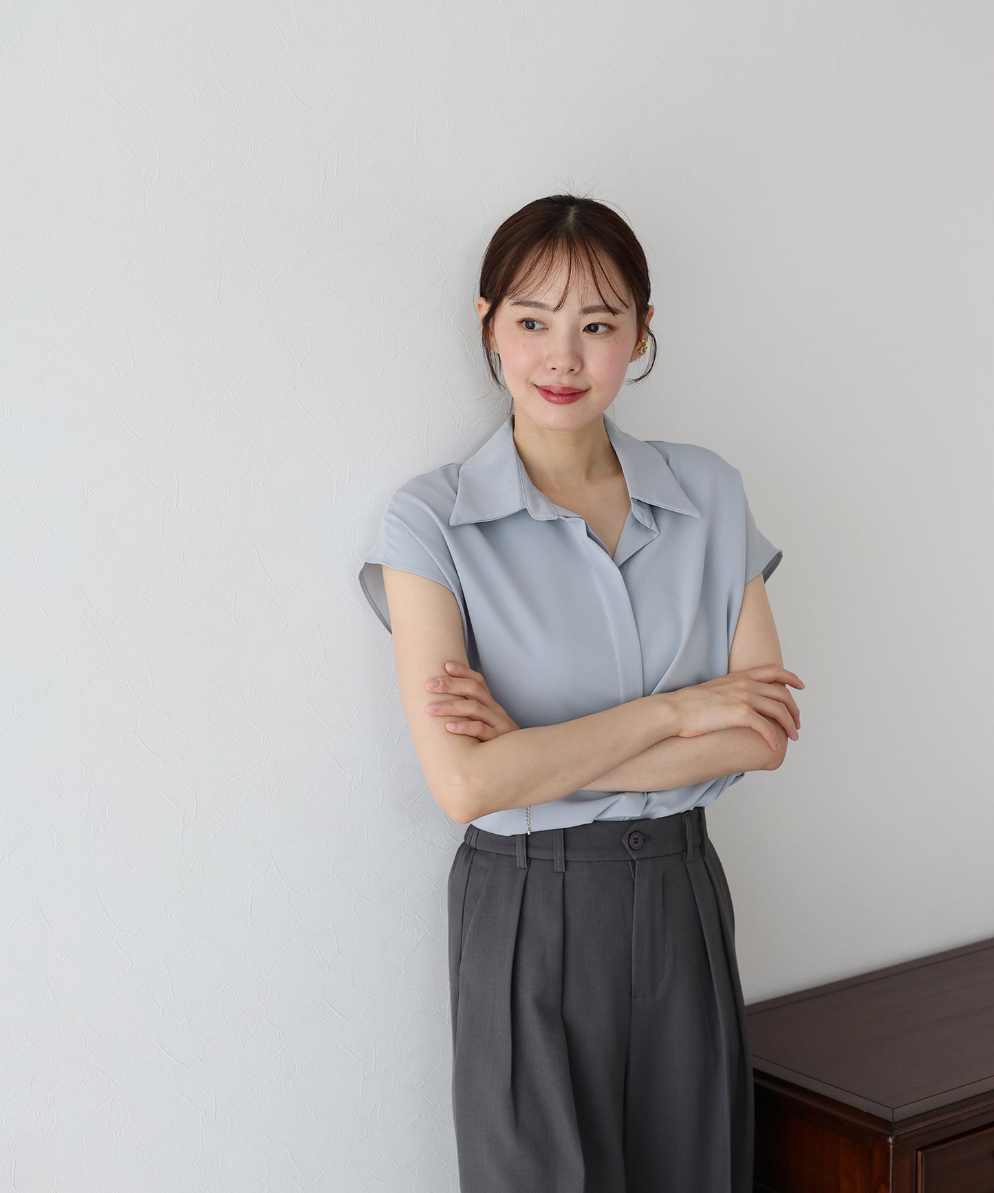 【TIME SALE】フレンチスリーブシャツ【ネコポス】