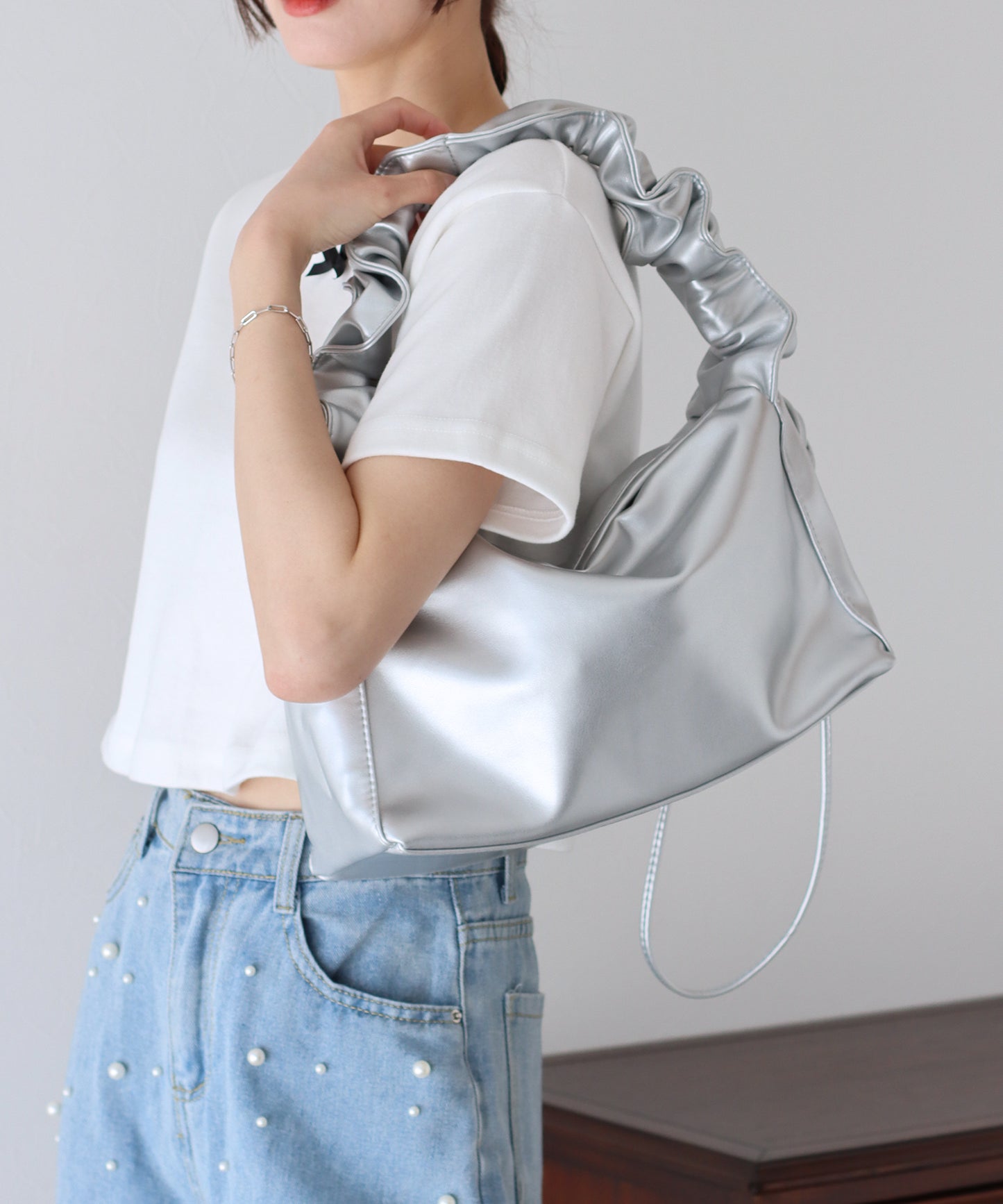 【SALE】ギャザーアレンジショルダーバッグ