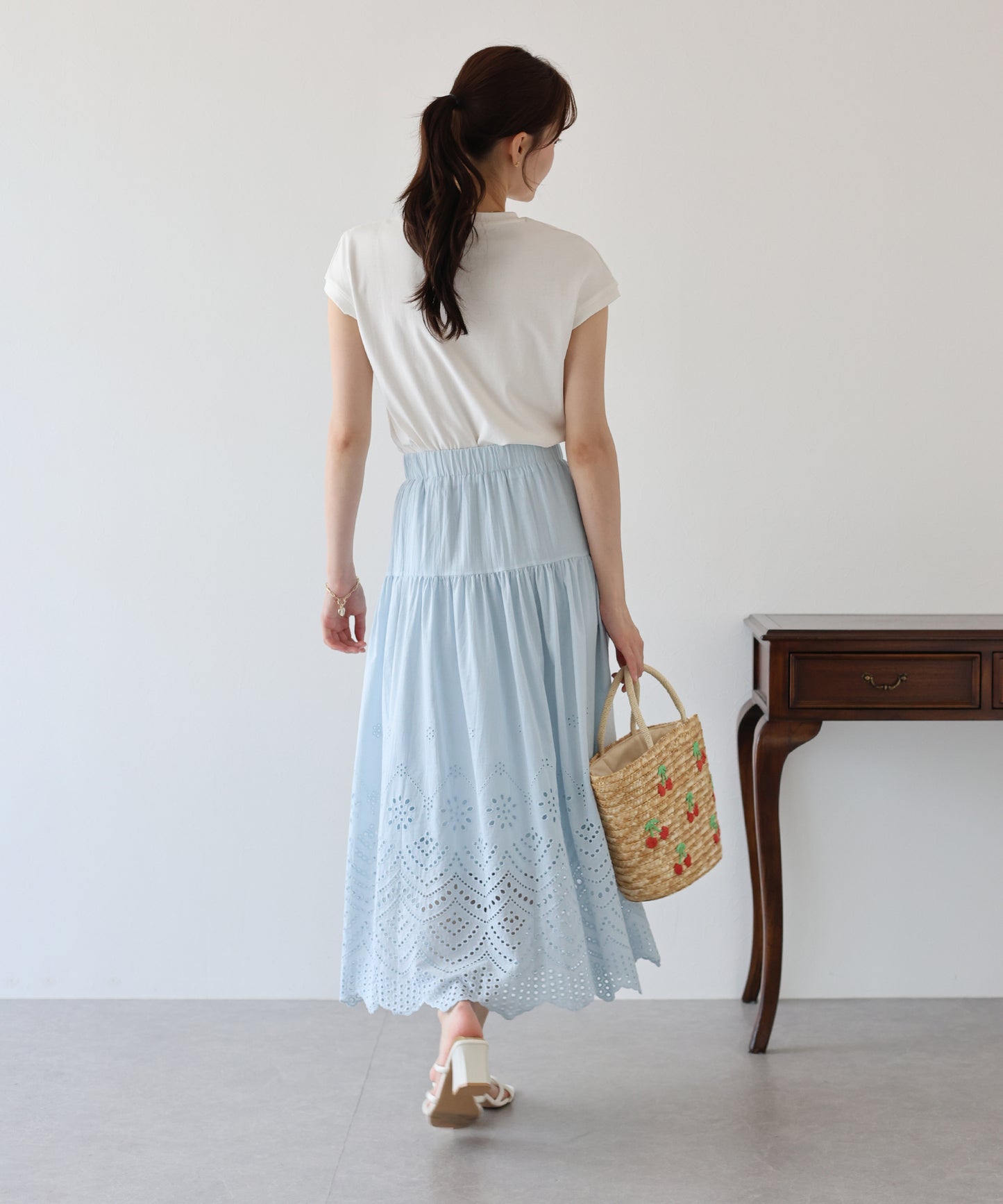 【SALE】コットンレーススカート