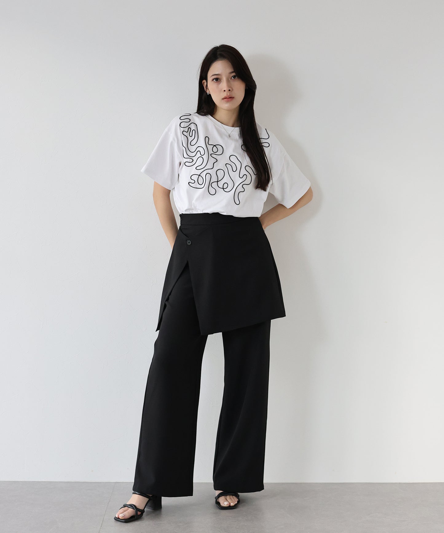 コード刺繍Tシャツ【ネコポス】