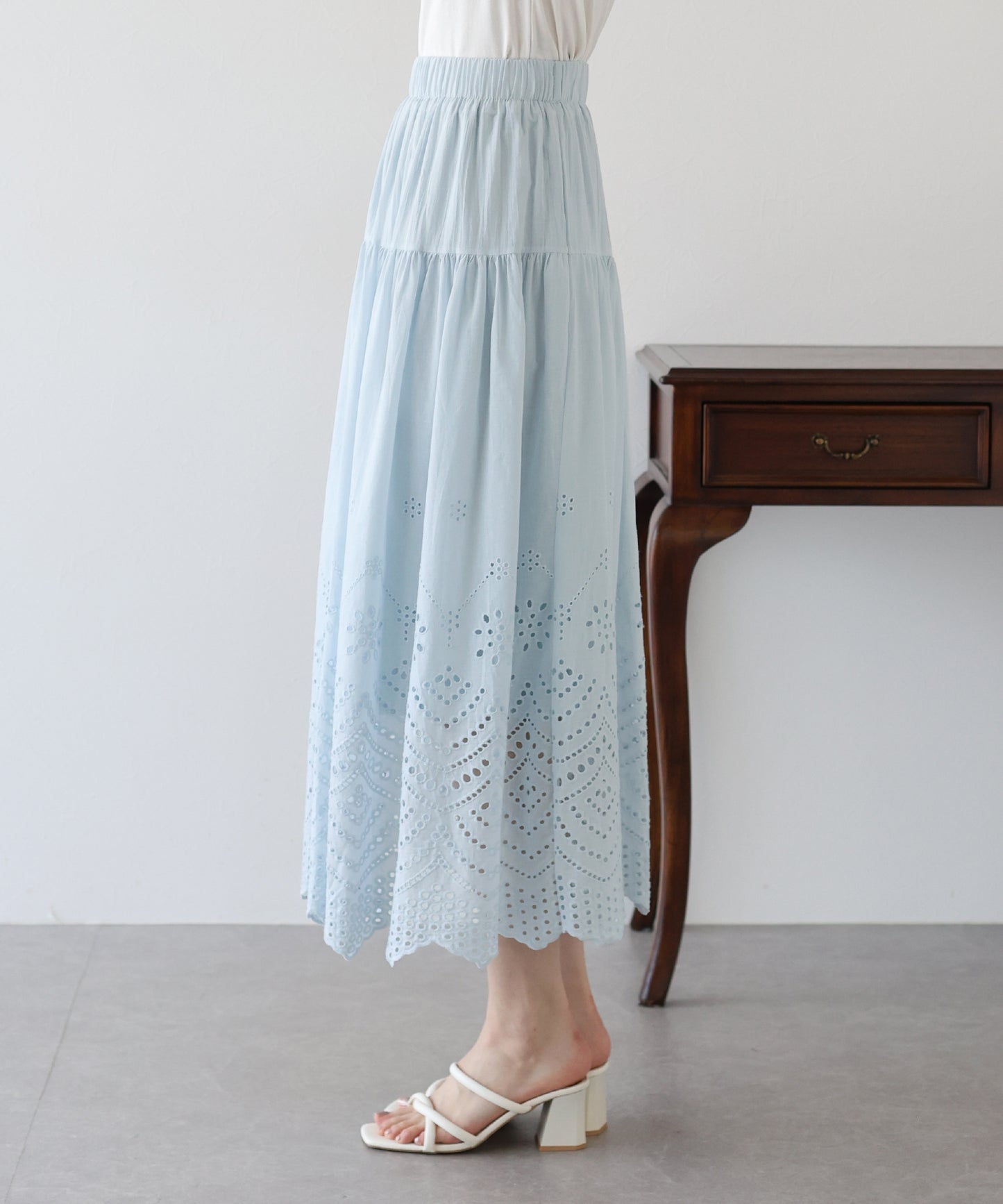 【SALE】コットンレーススカート