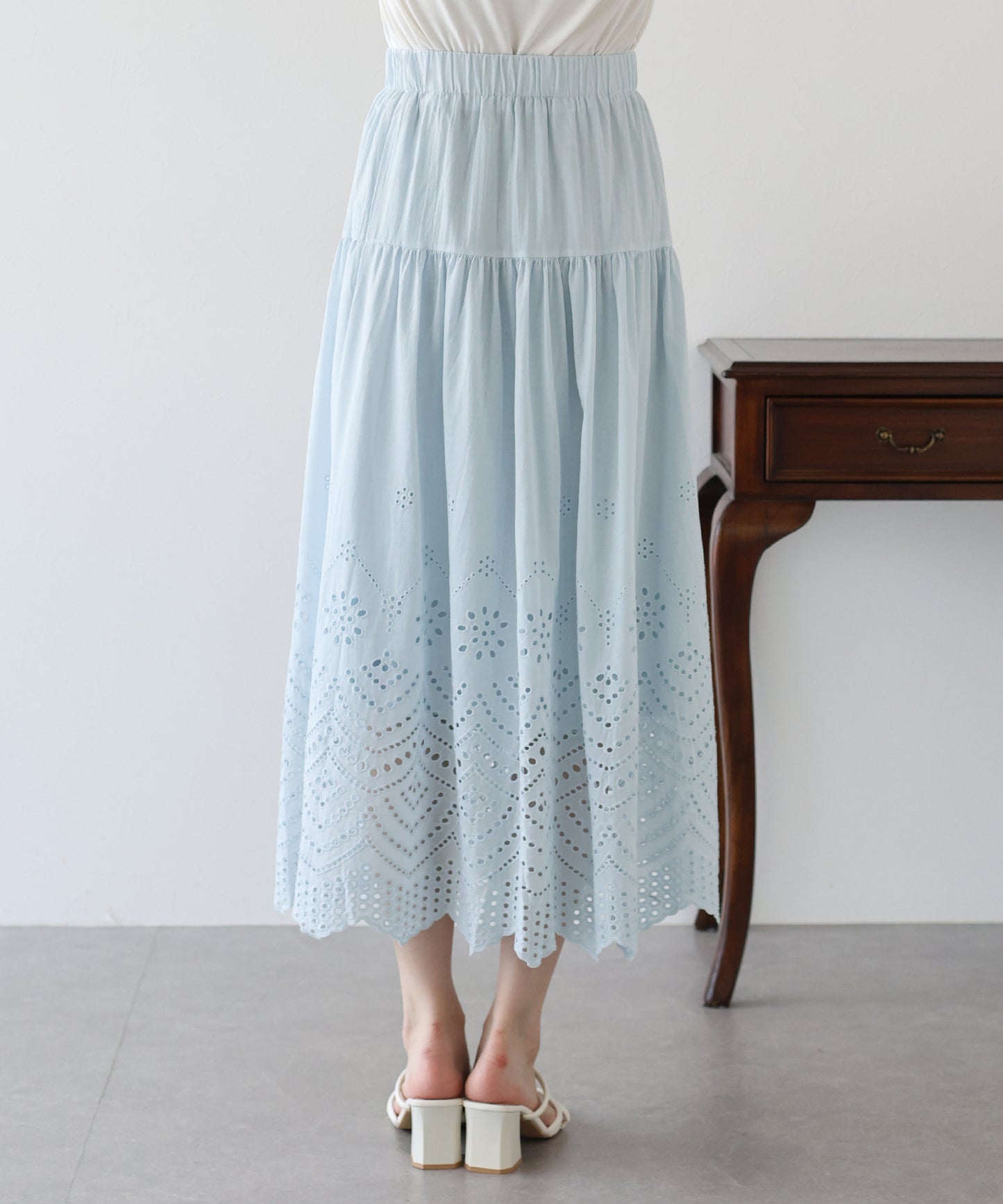 【SALE】コットンレーススカート