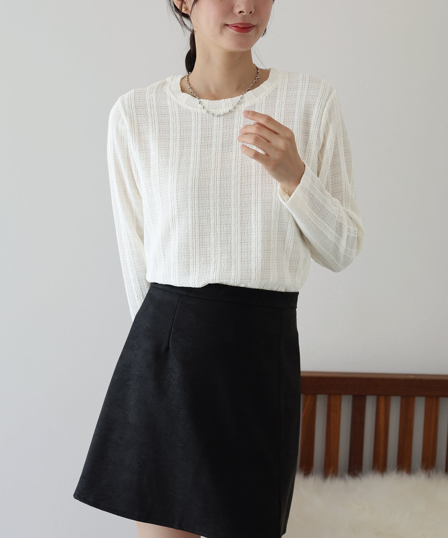 ストライプジャガードカットソー