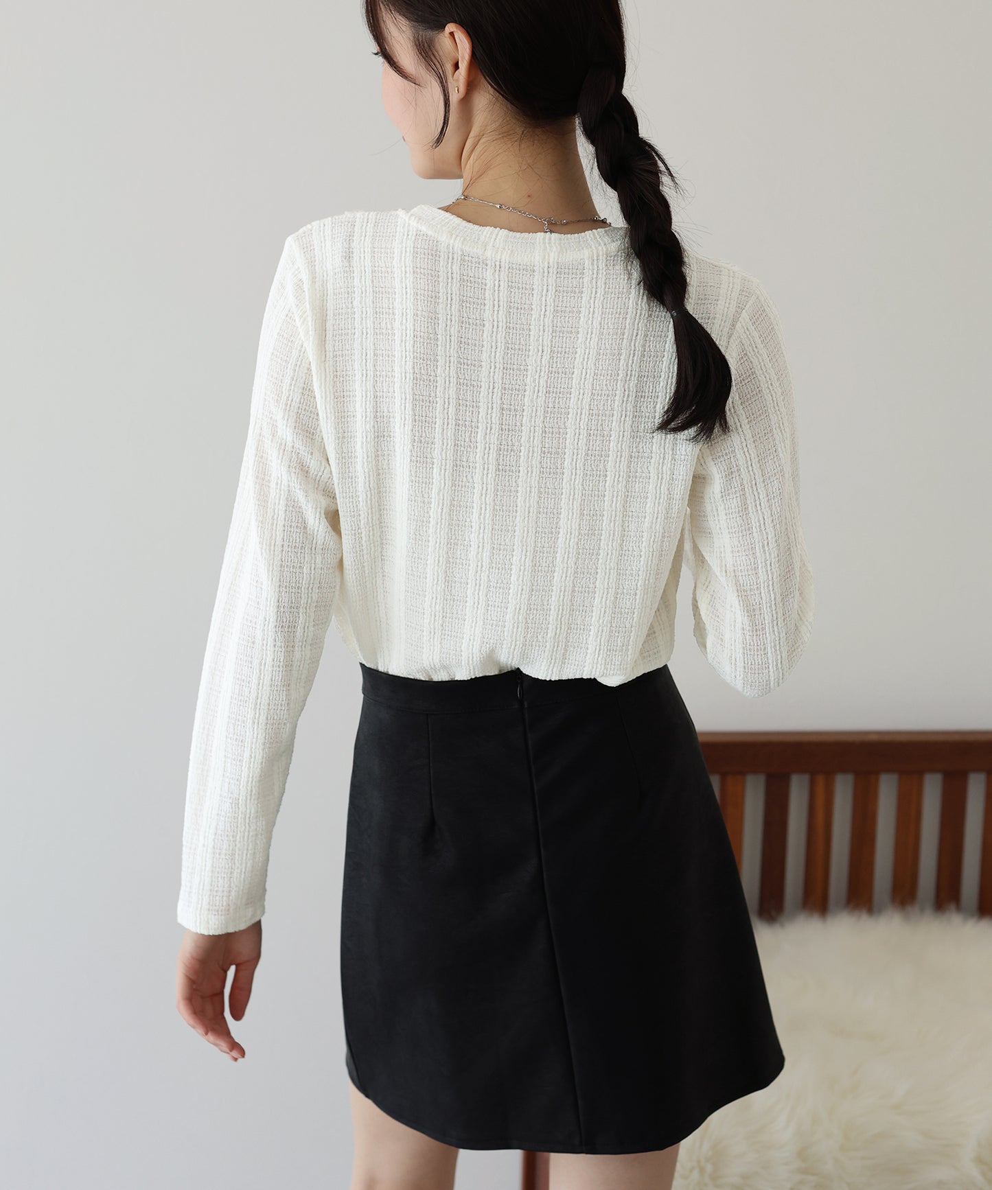 ストライプジャガードカットソー