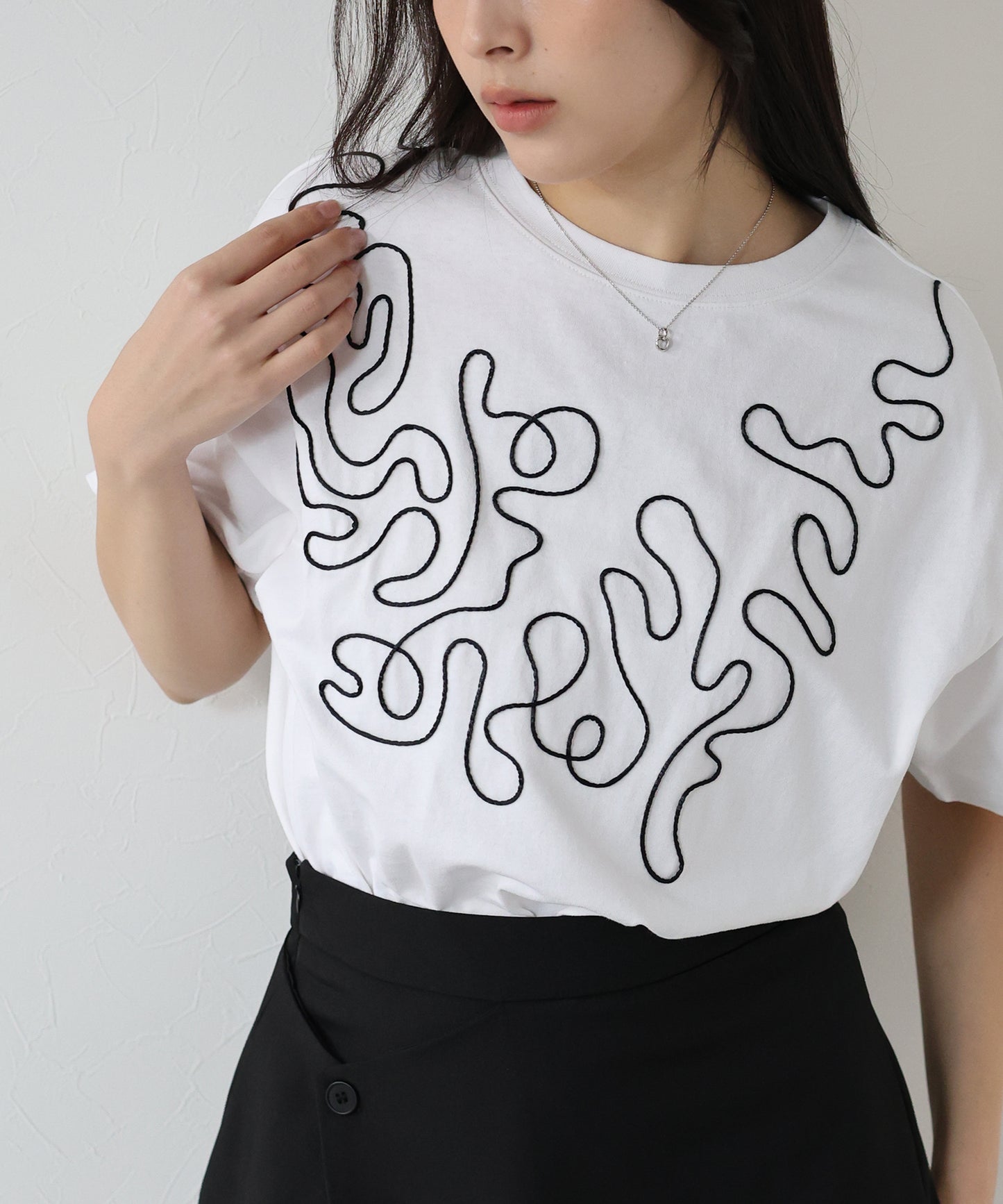 コード刺繍Tシャツ【ネコポス】