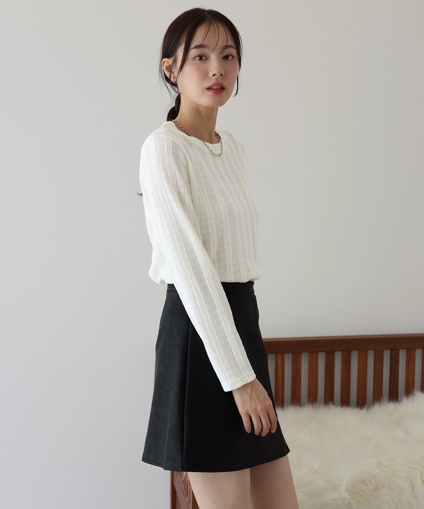 ストライプジャガードカットソー