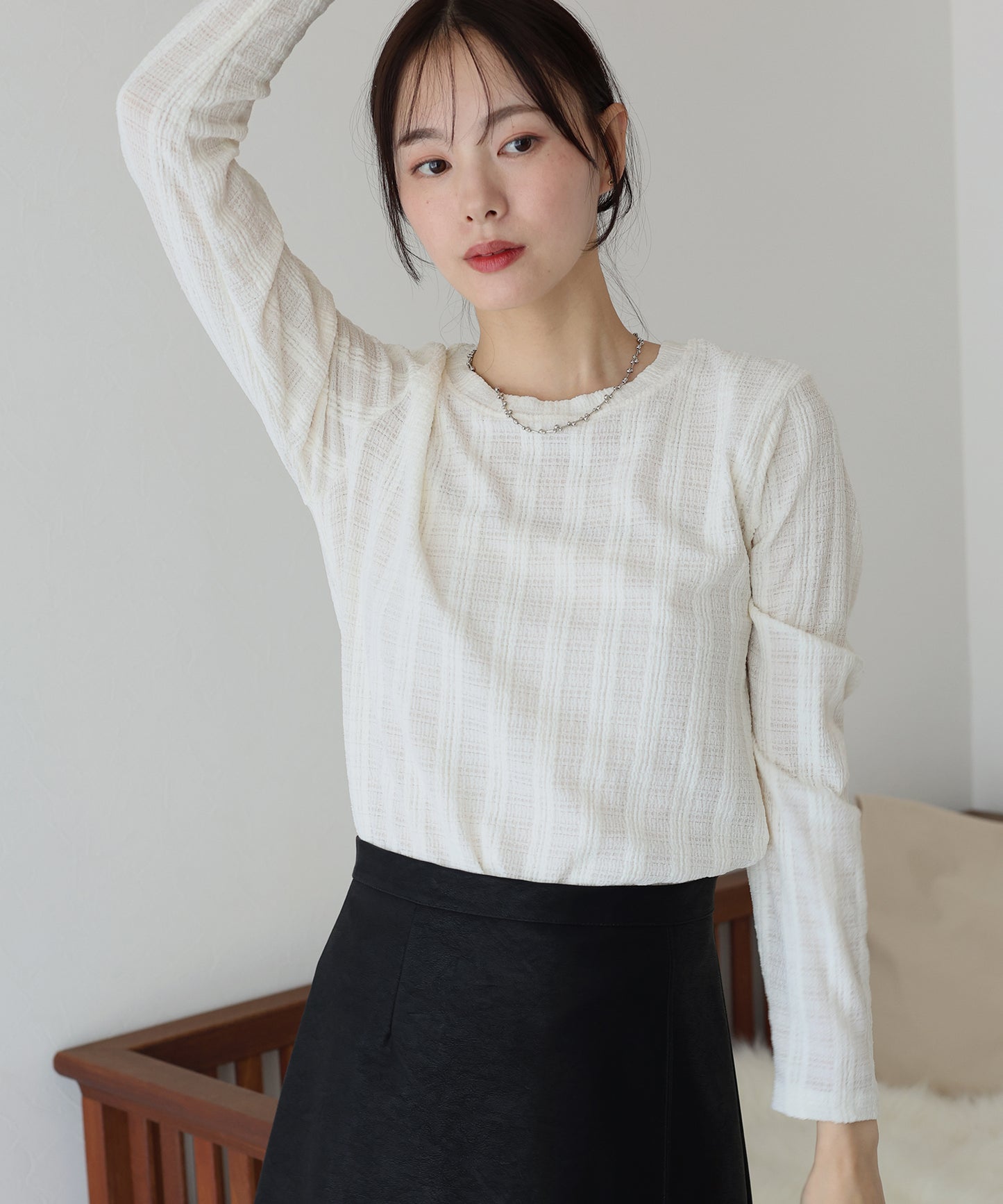 ストライプジャガードカットソー