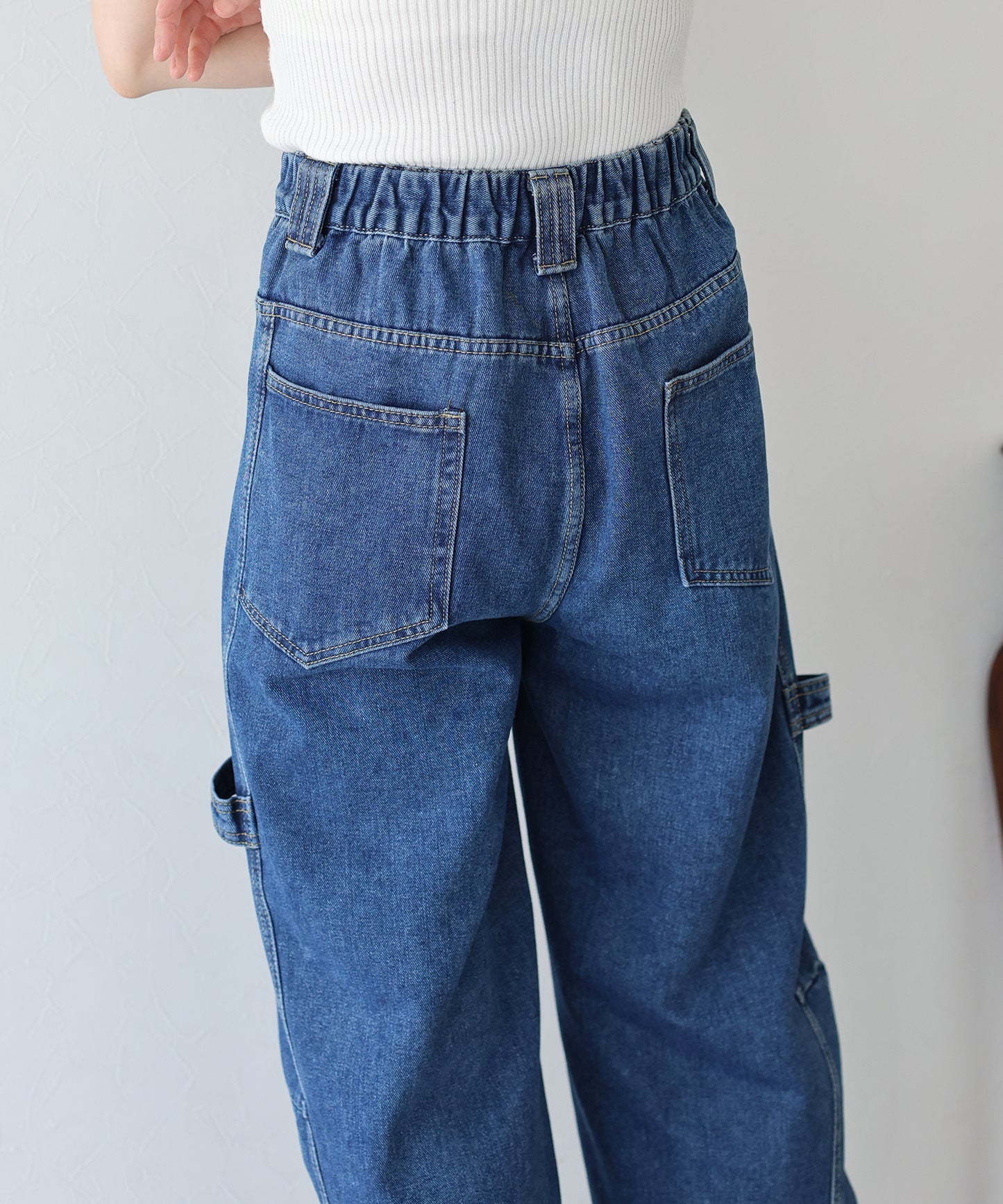 【新商品限定5%OFF(木)】バックゴムペインターカーブデニムパンツ