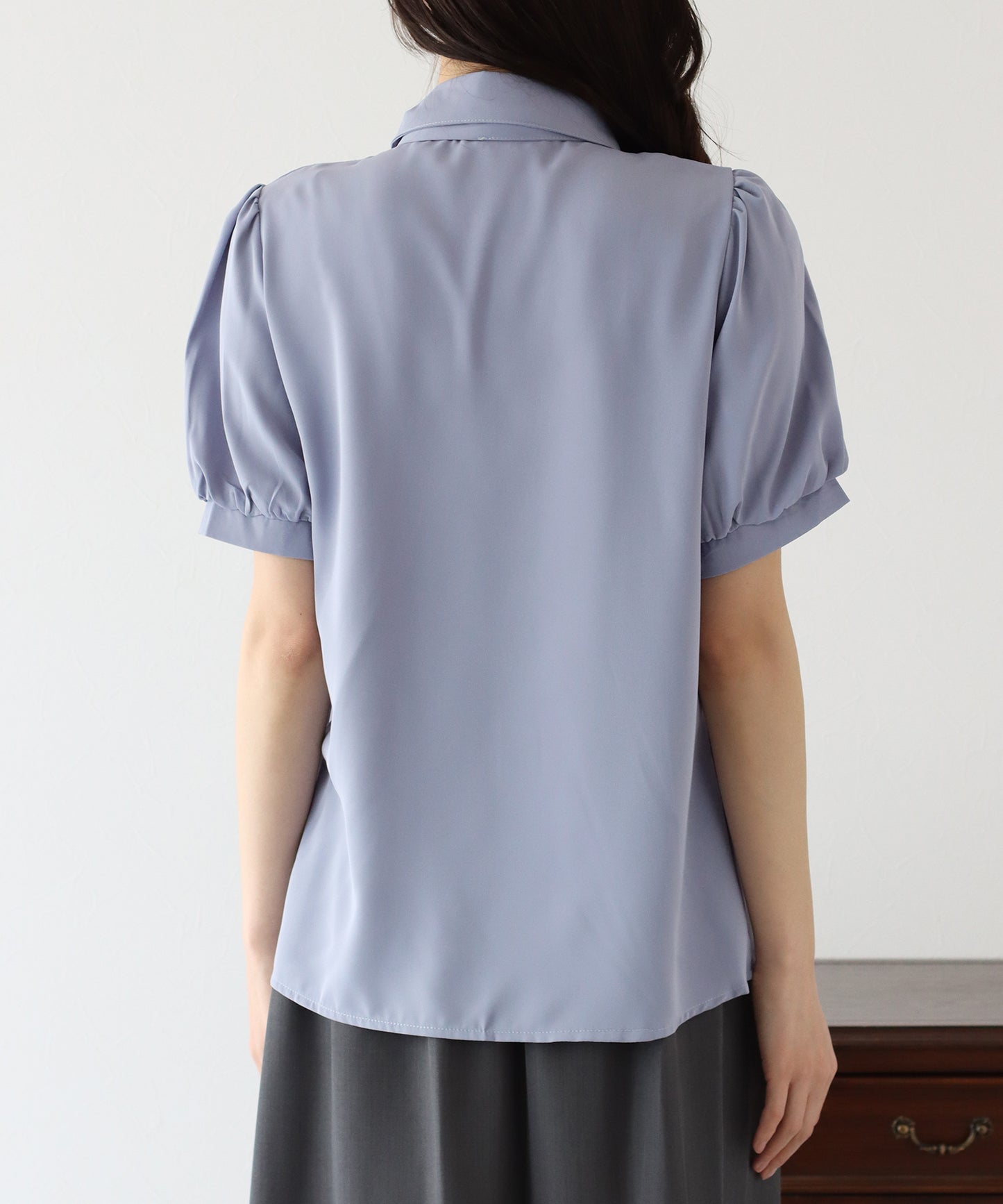 보우타이 리본 블라우스