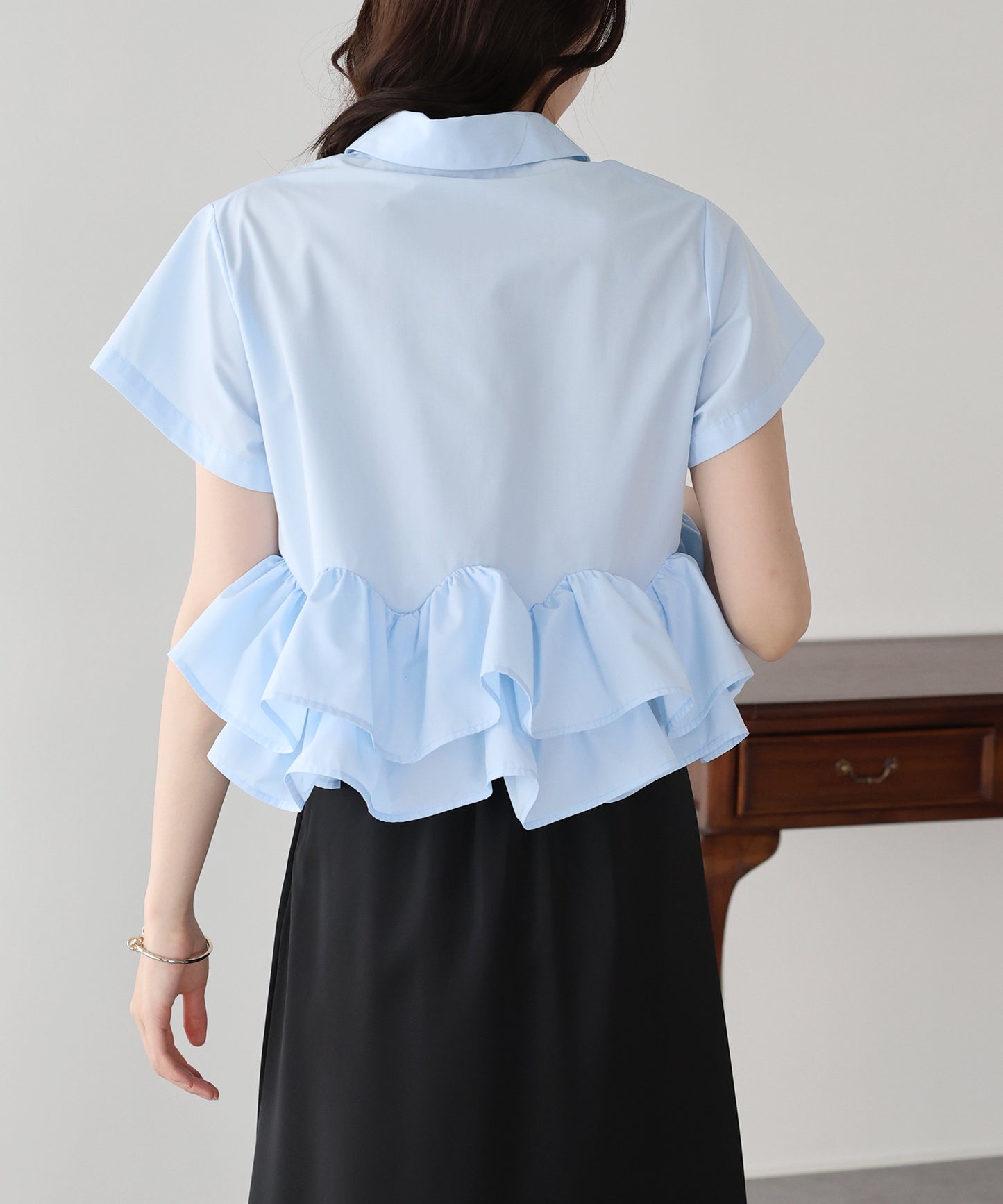 【早割5%OFF】フリルヘムブラウス【メール便】