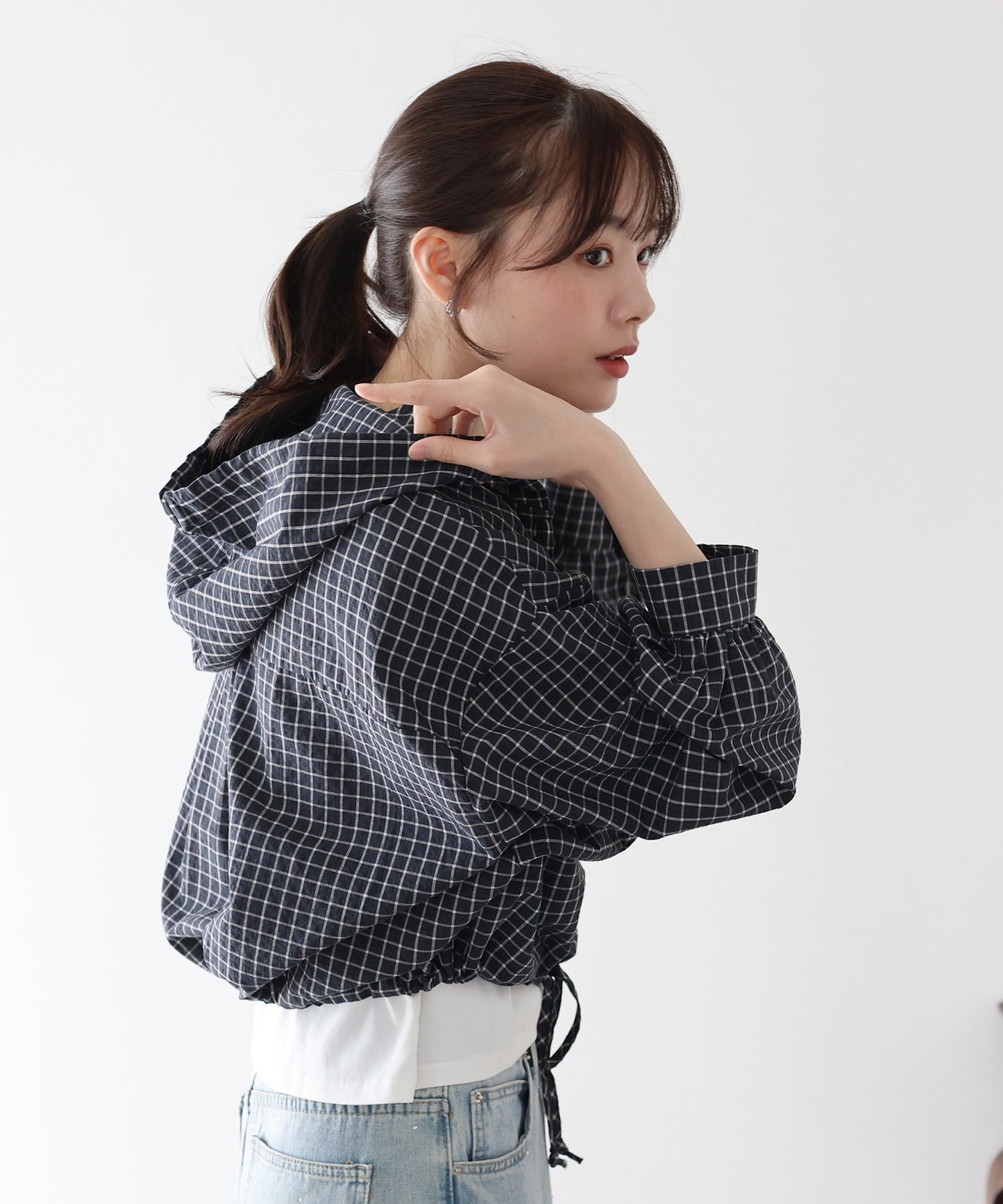 【早割5%OFF】チェックシャツパーカー