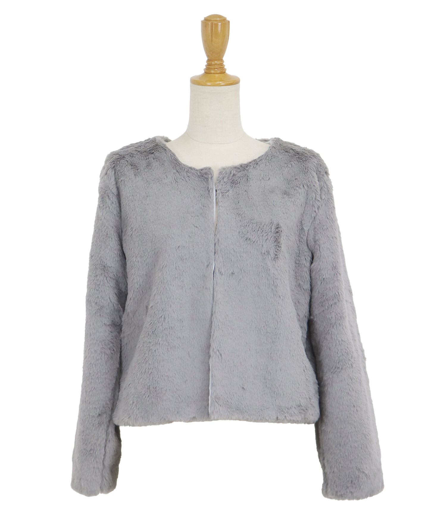 【SALE】ノーカラーファーブルゾン