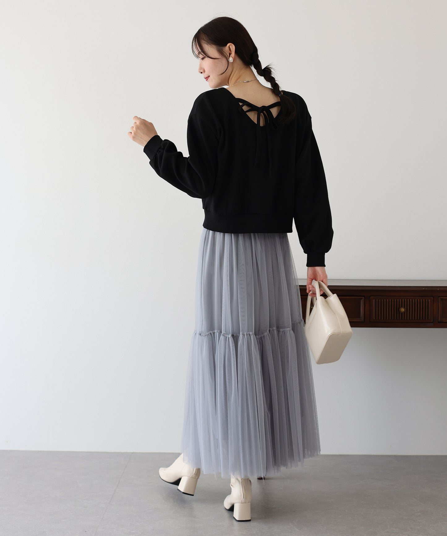 【TIME SALE】バックリボンスウェット