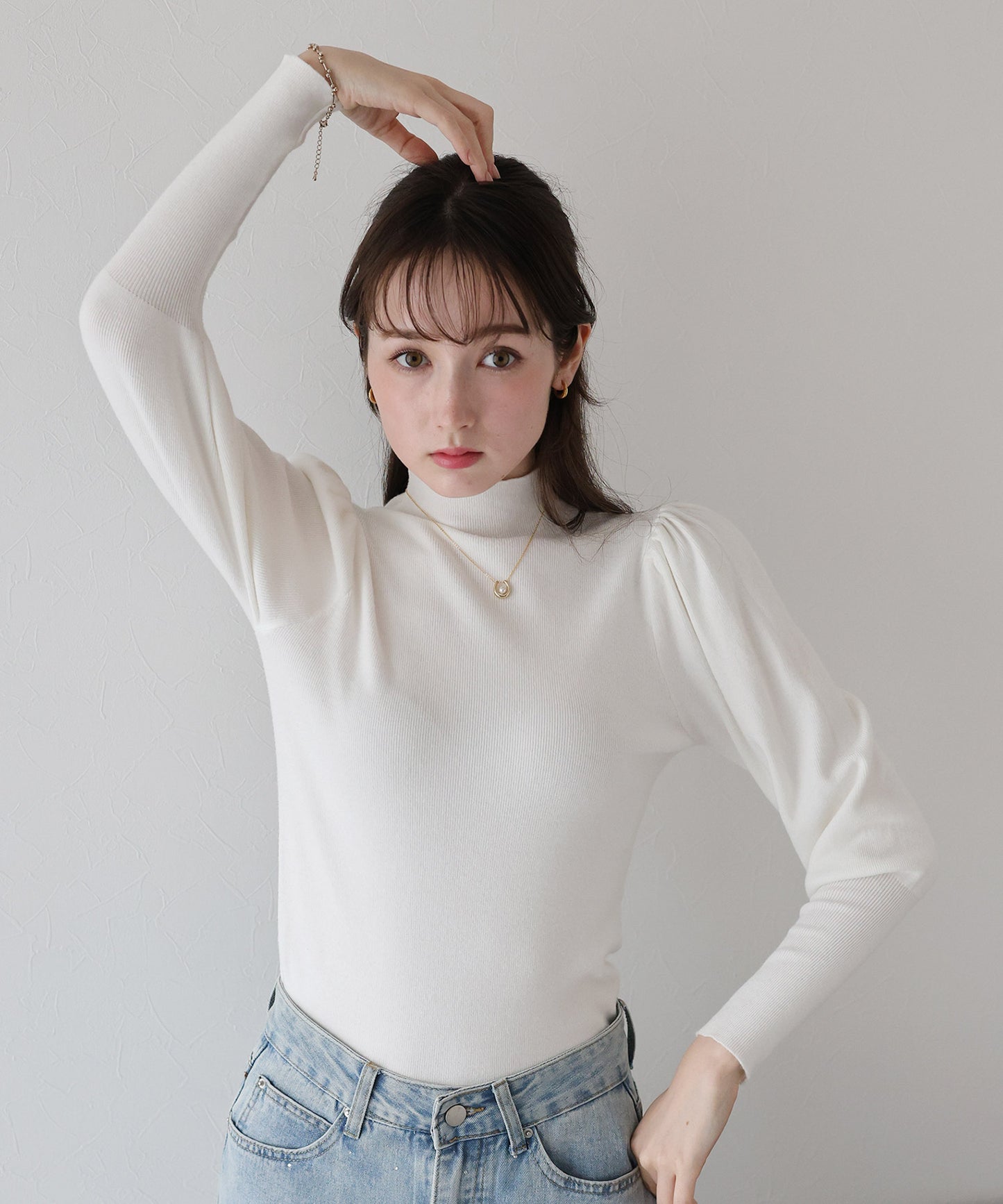 【早割5%OFF】ボリュームパフスリーブニット