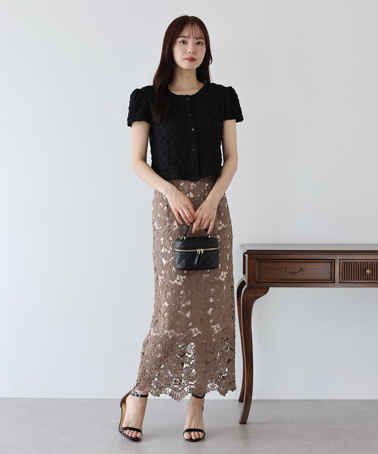 ワッフルカーディガン