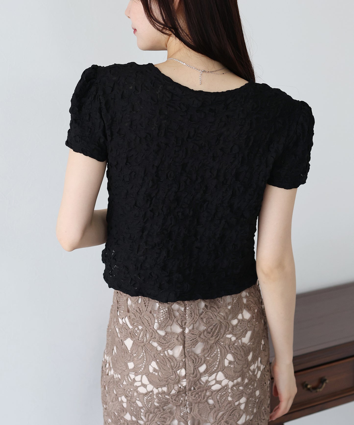 ワッフルカーディガン