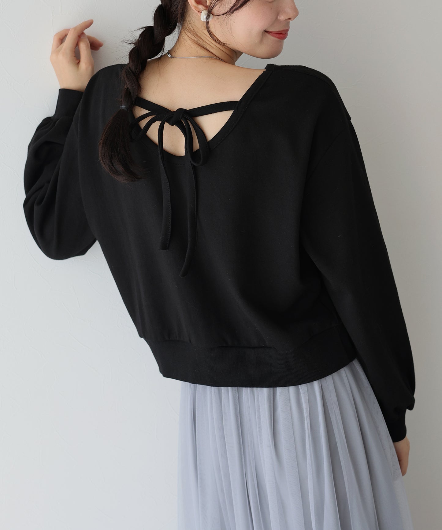 【TIME SALE】バックリボンスウェット