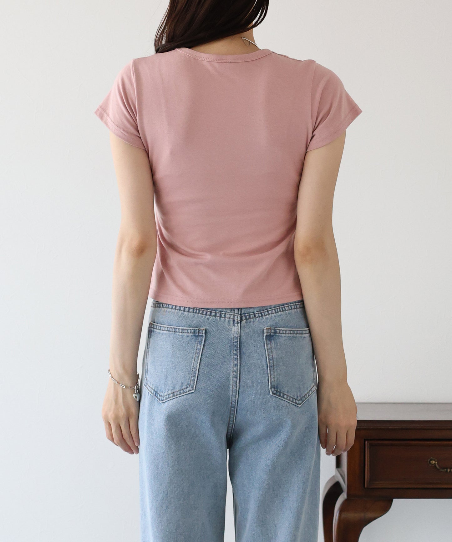 【TIME SALE】フロントリボンTシャツ【ネコポス】