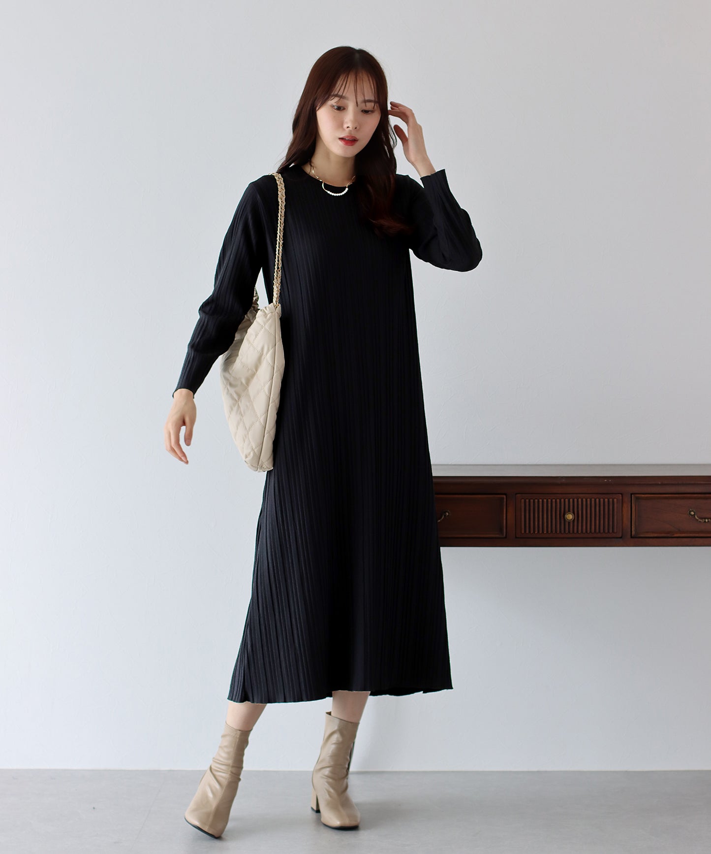 【TIME SALE】プリーツカットワンピース