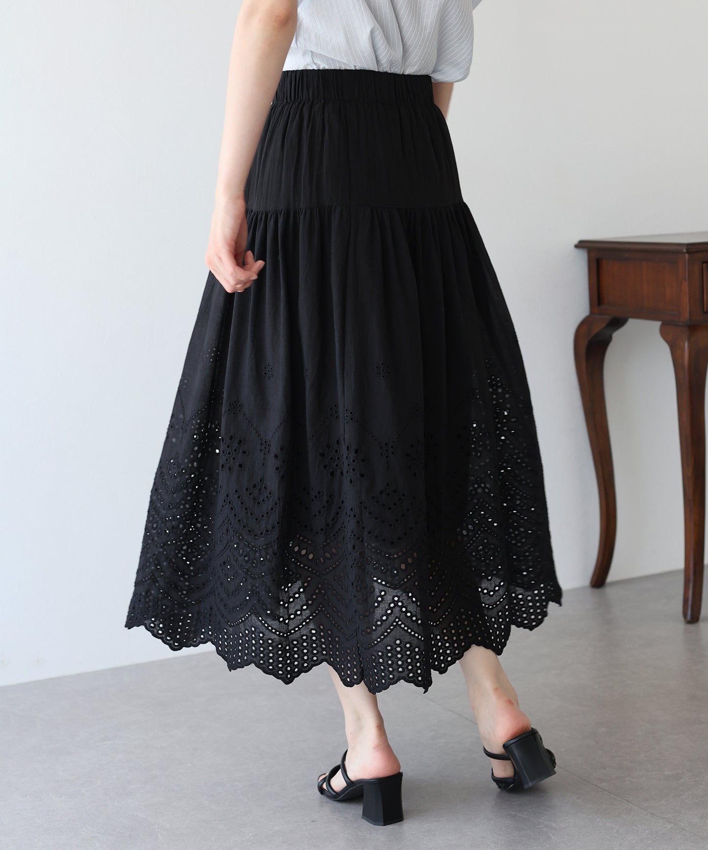 【SALE】コットンレーススカート