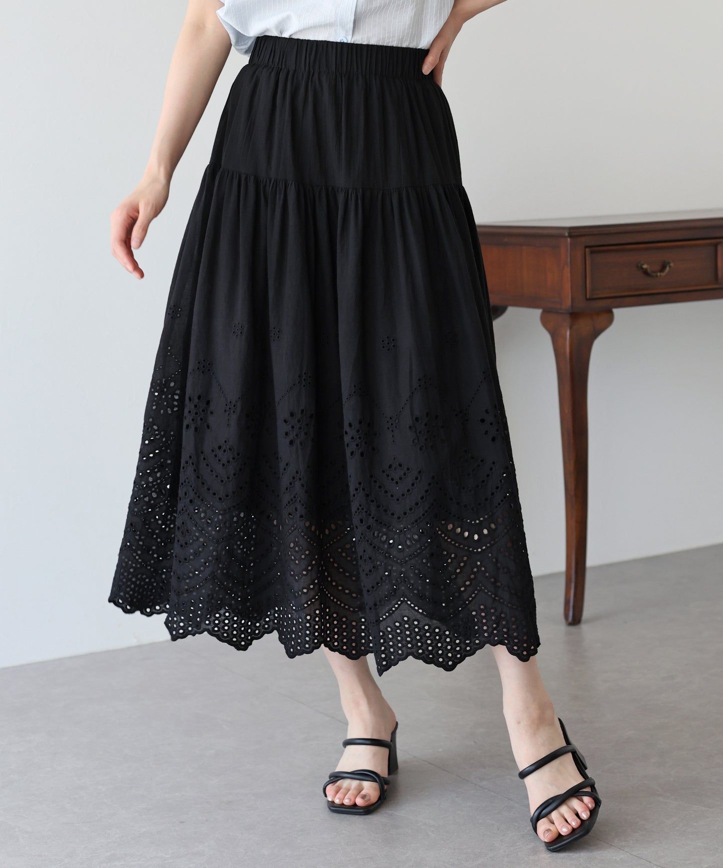 【SALE】コットンレーススカート