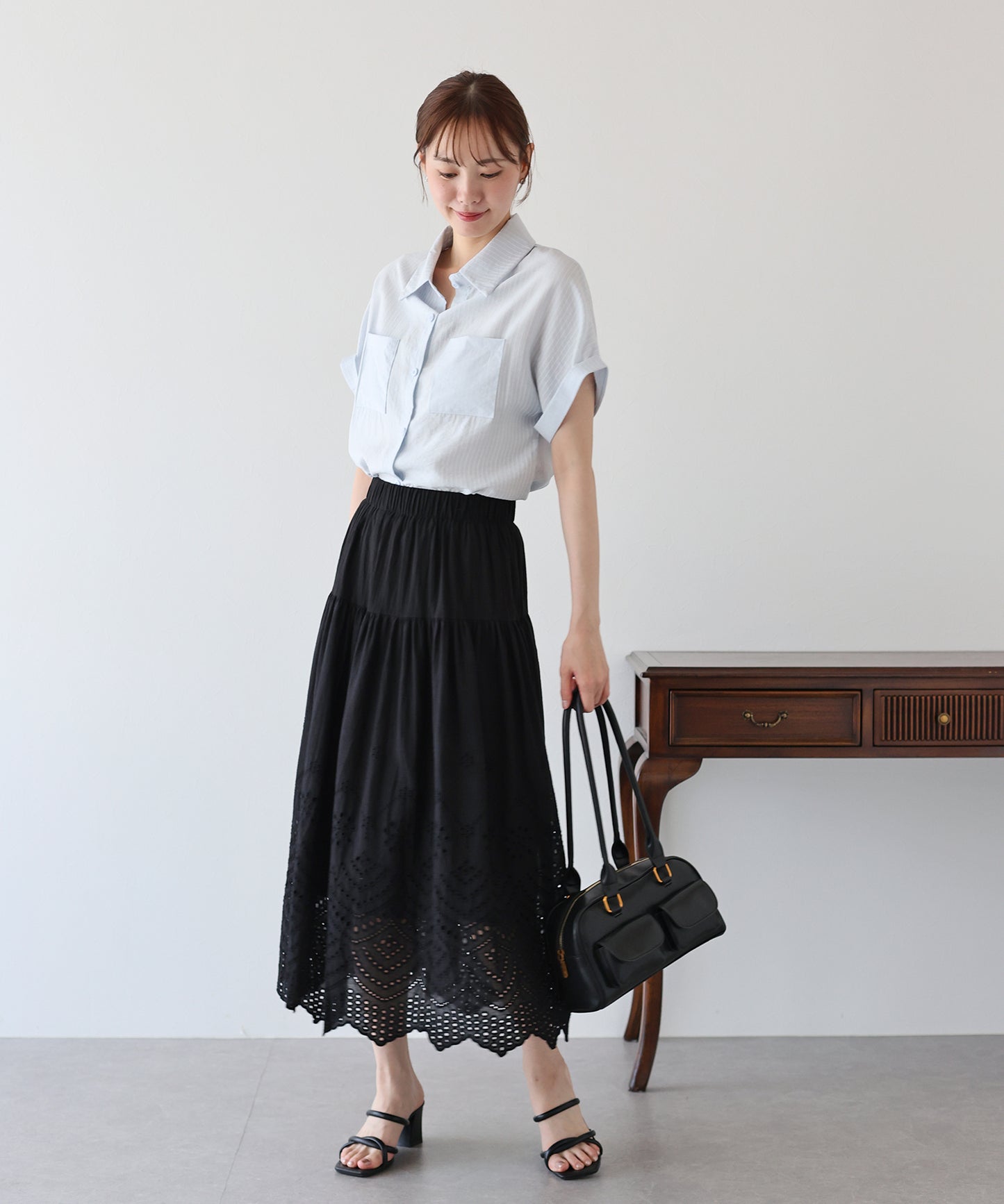 【SALE】コットンレーススカート