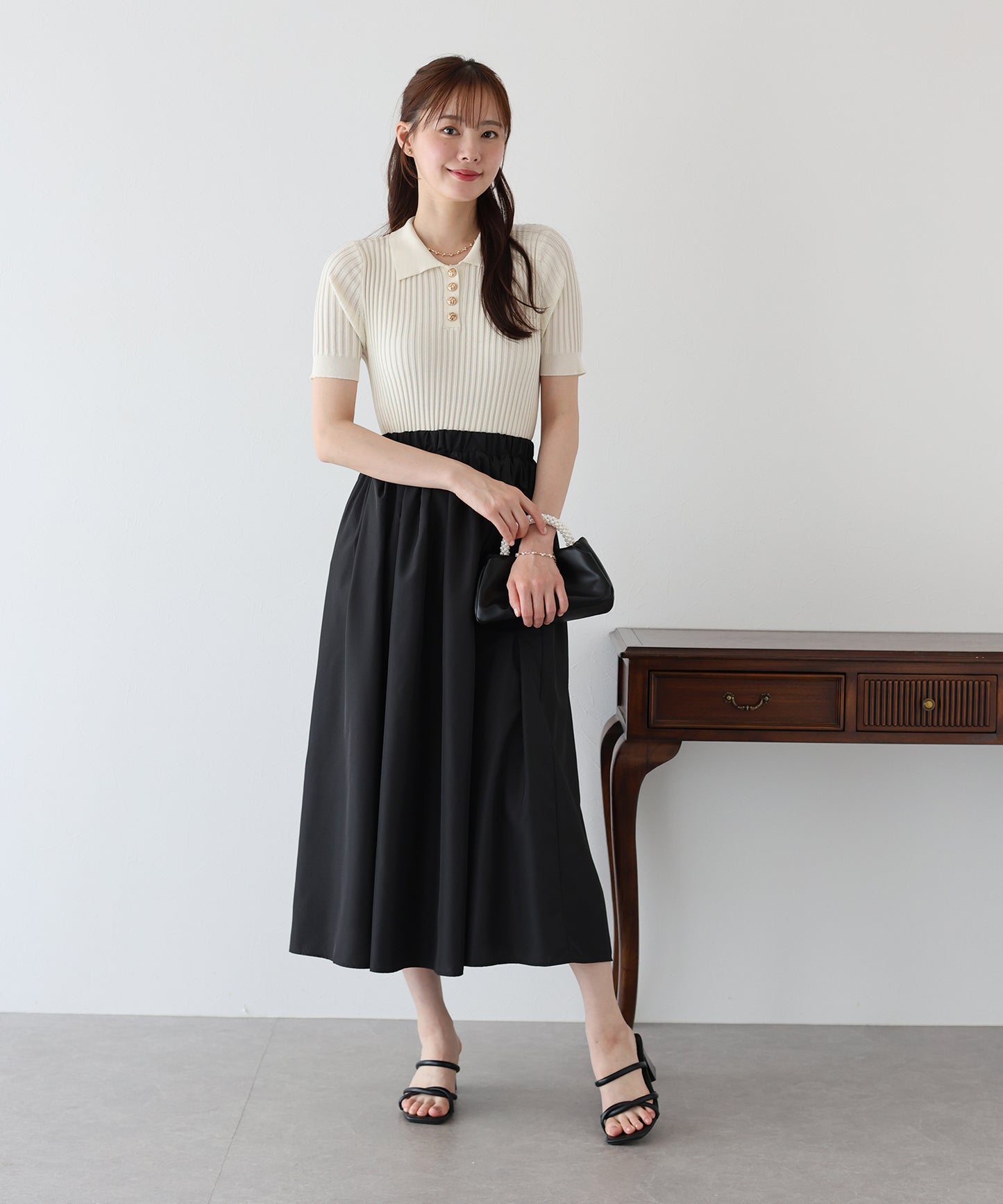 【SALE】ポロニットドッキングワンピース