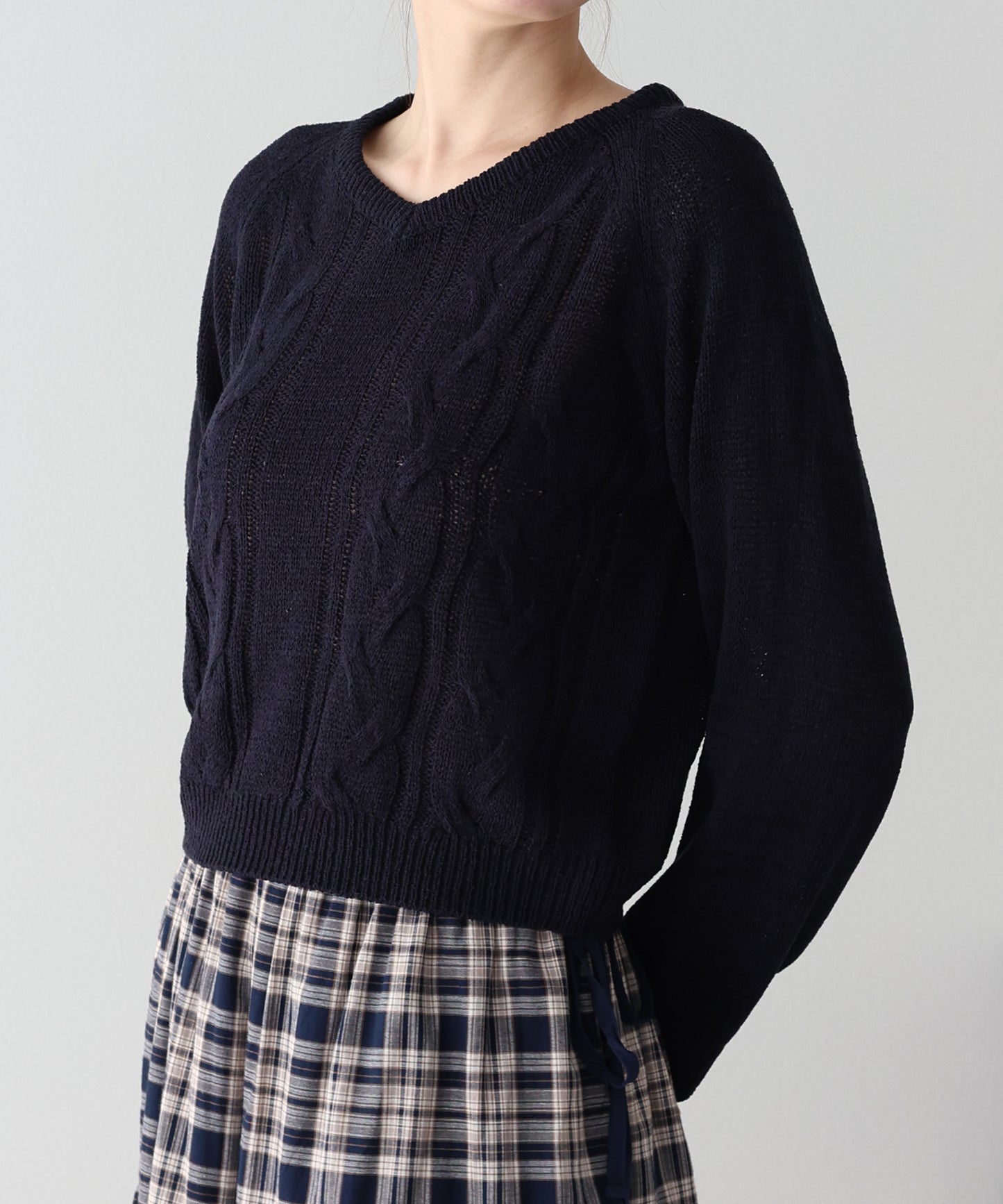 【早割5%OFF】ケーブルメッシュニット