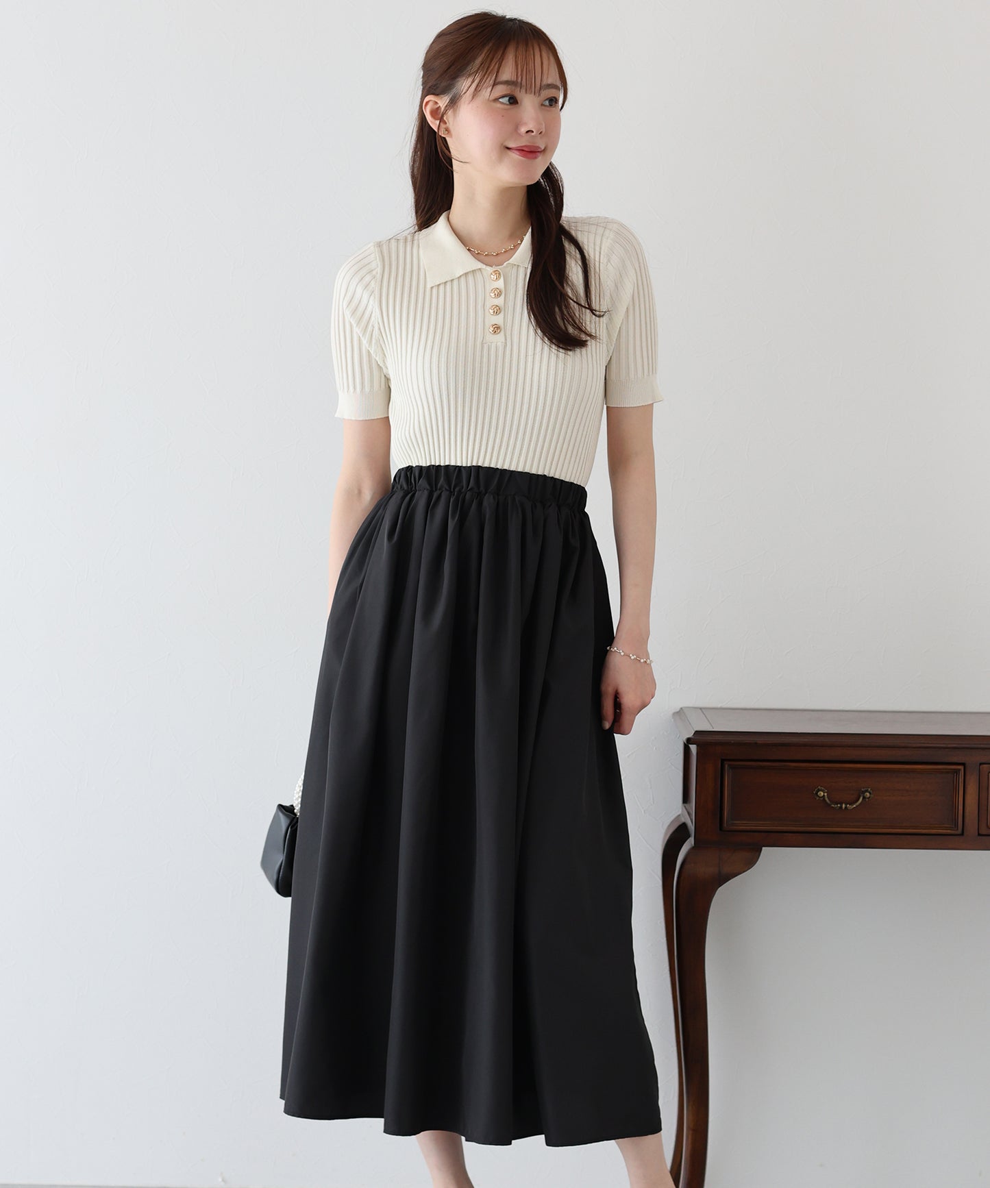 【SALE】ポロニットドッキングワンピース