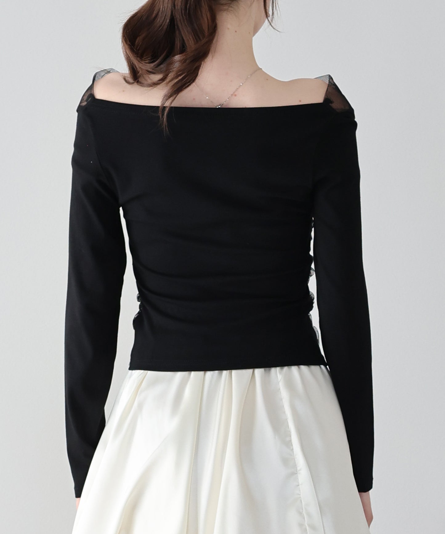 チュールドッキングドレープカットソー【ネコポス】