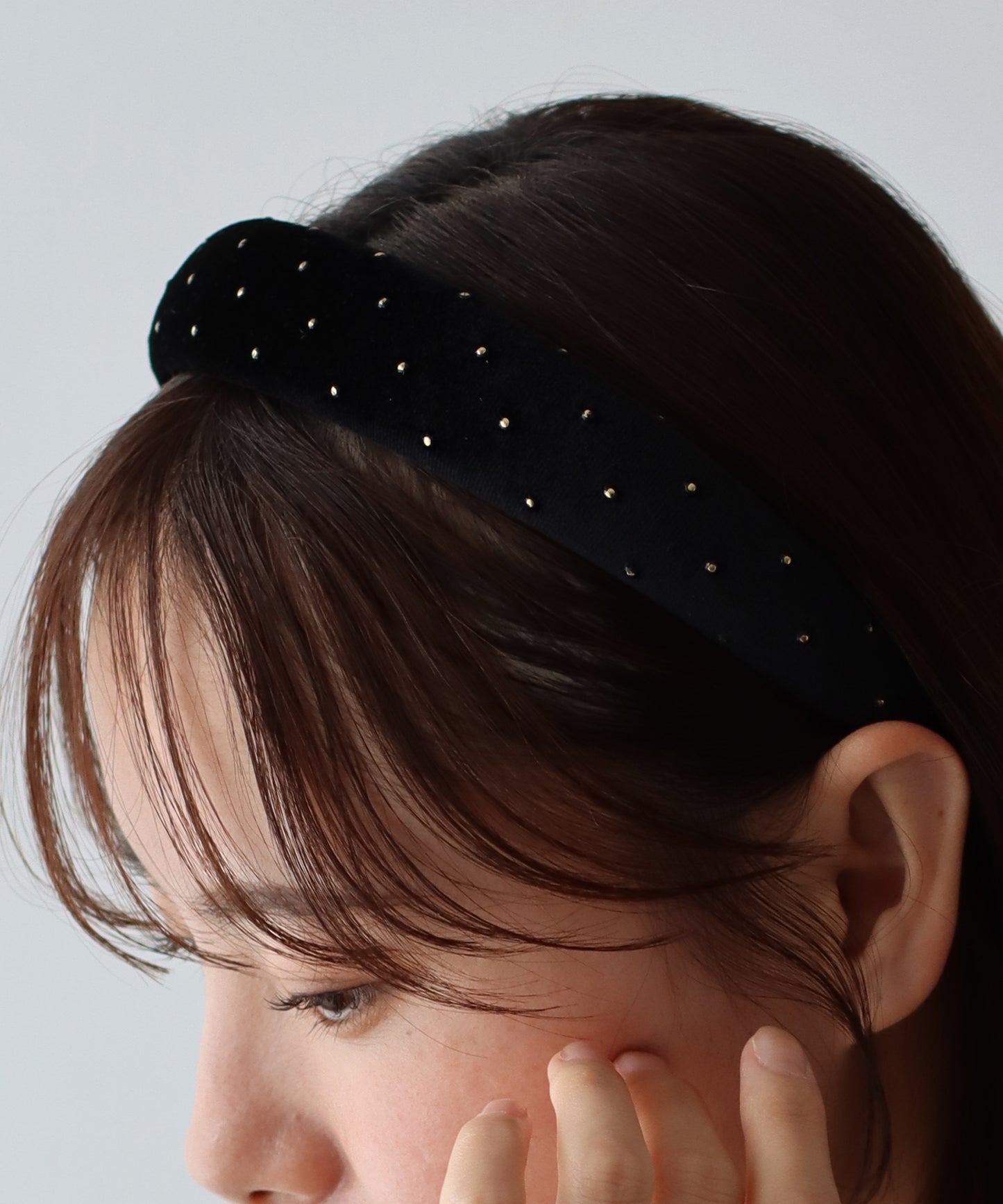 タイニードットベロアカチューシャ