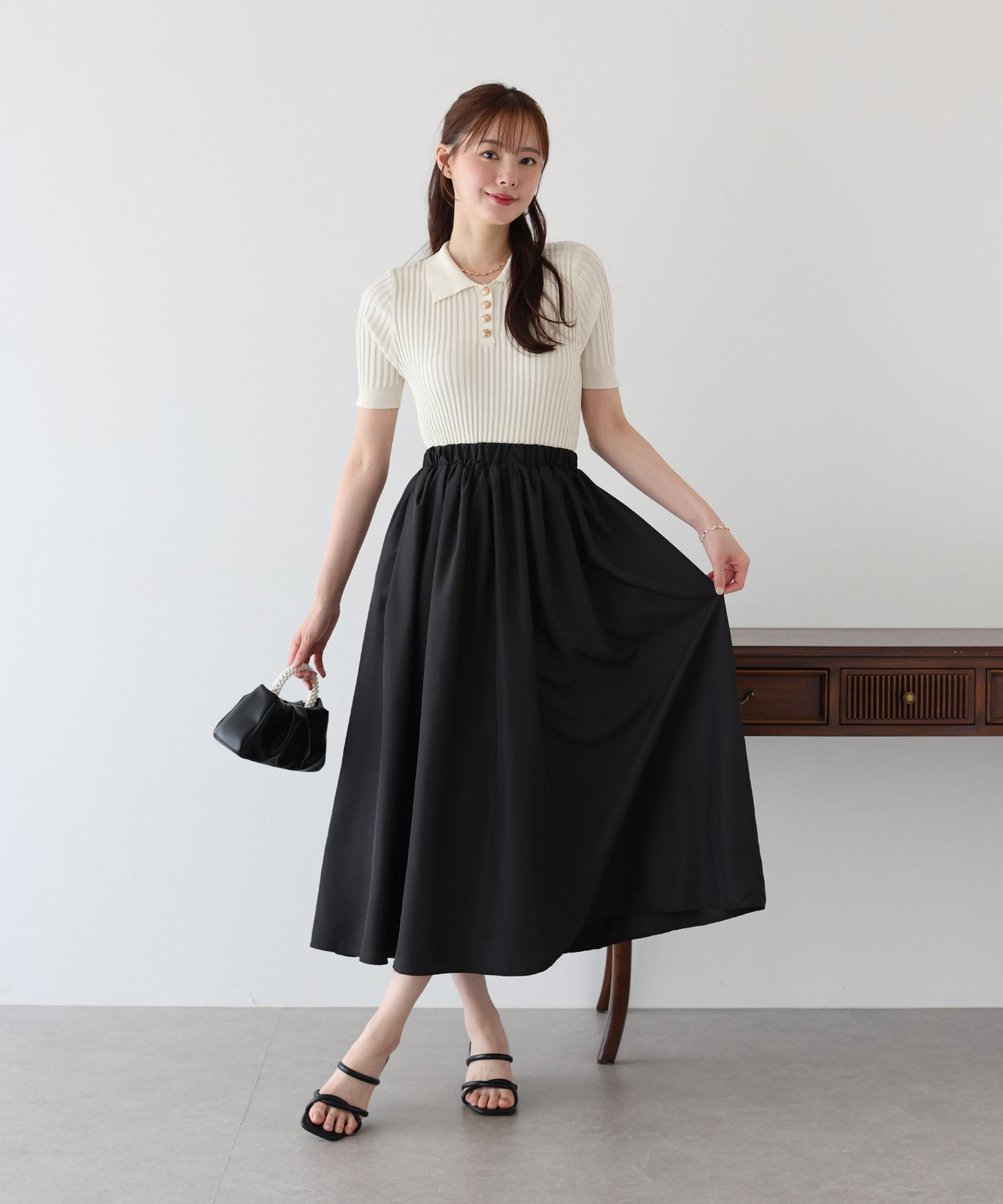 【SALE】ポロニットドッキングワンピース