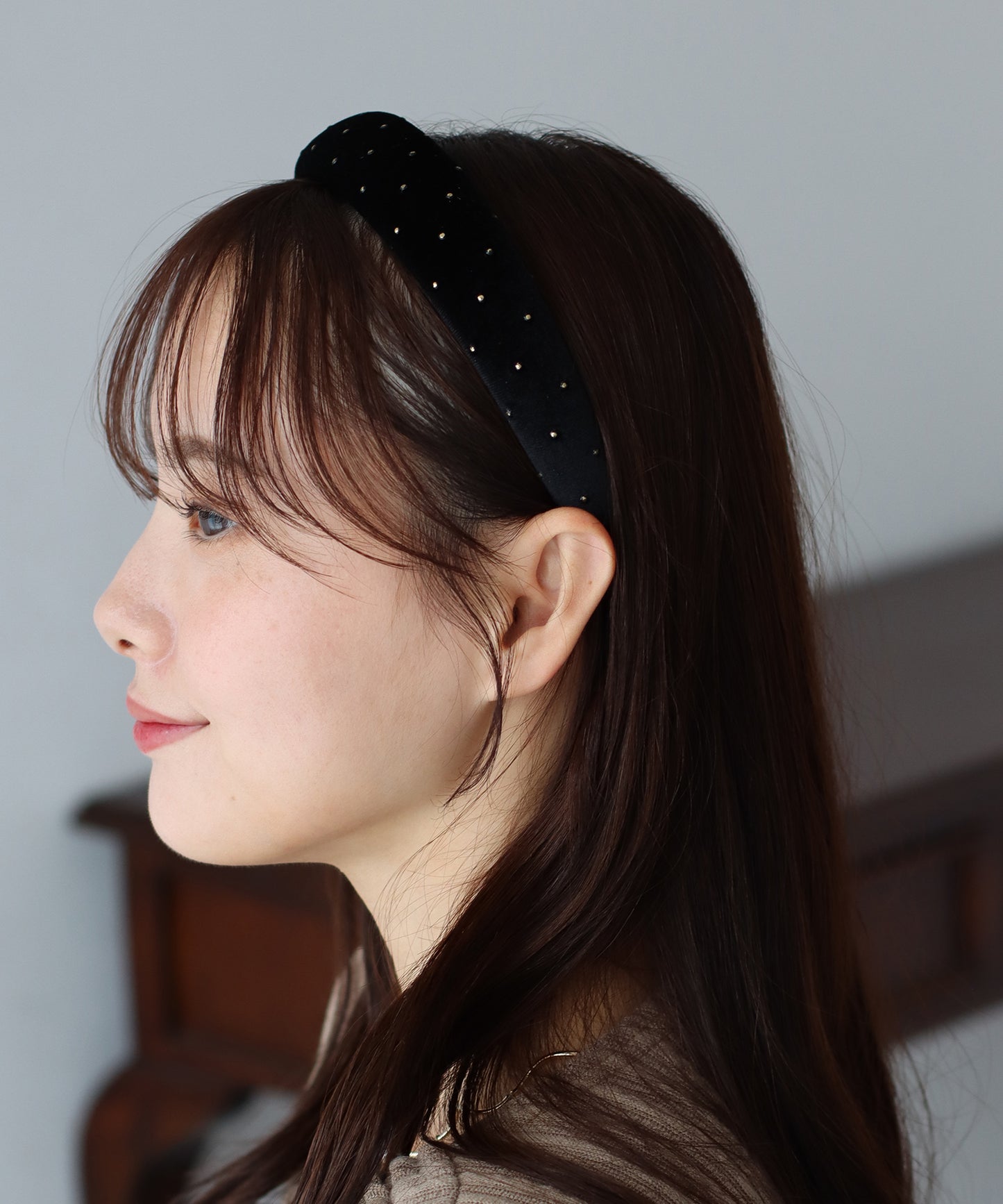 タイニードットベロアカチューシャ