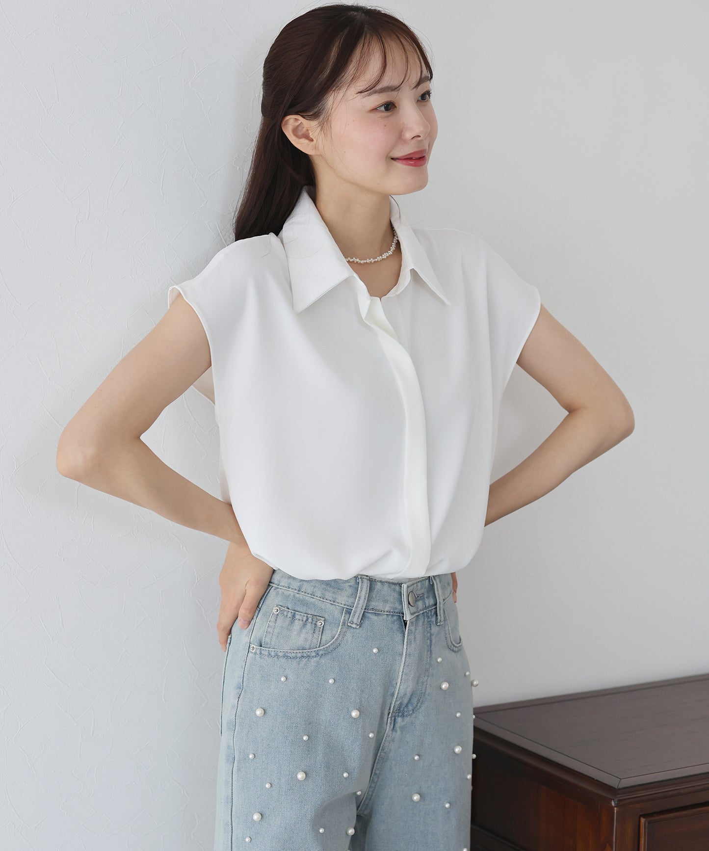 【TIME SALE】フレンチスリーブシャツ【ネコポス】