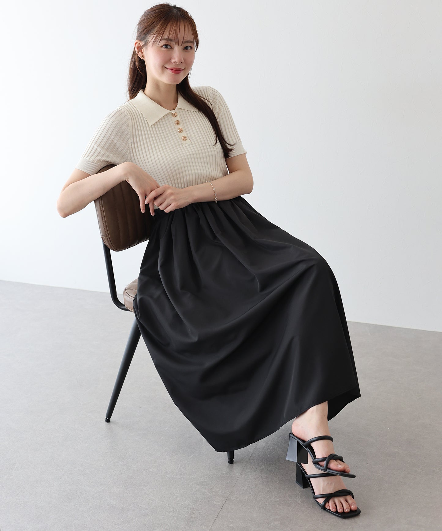 【SALE】ポロニットドッキングワンピース