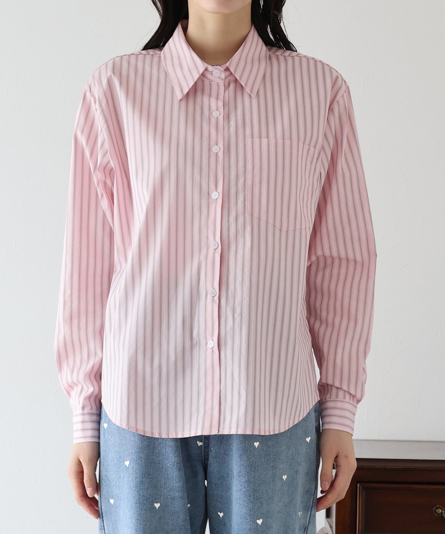 【SALE】カラーストライプシャツ【ネコポス】