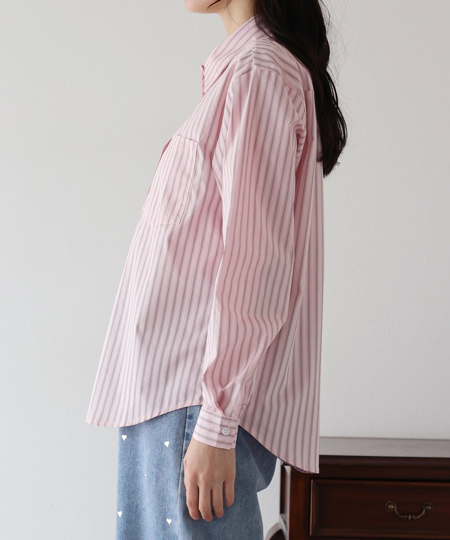 【SALE】カラーストライプシャツ【ネコポス】