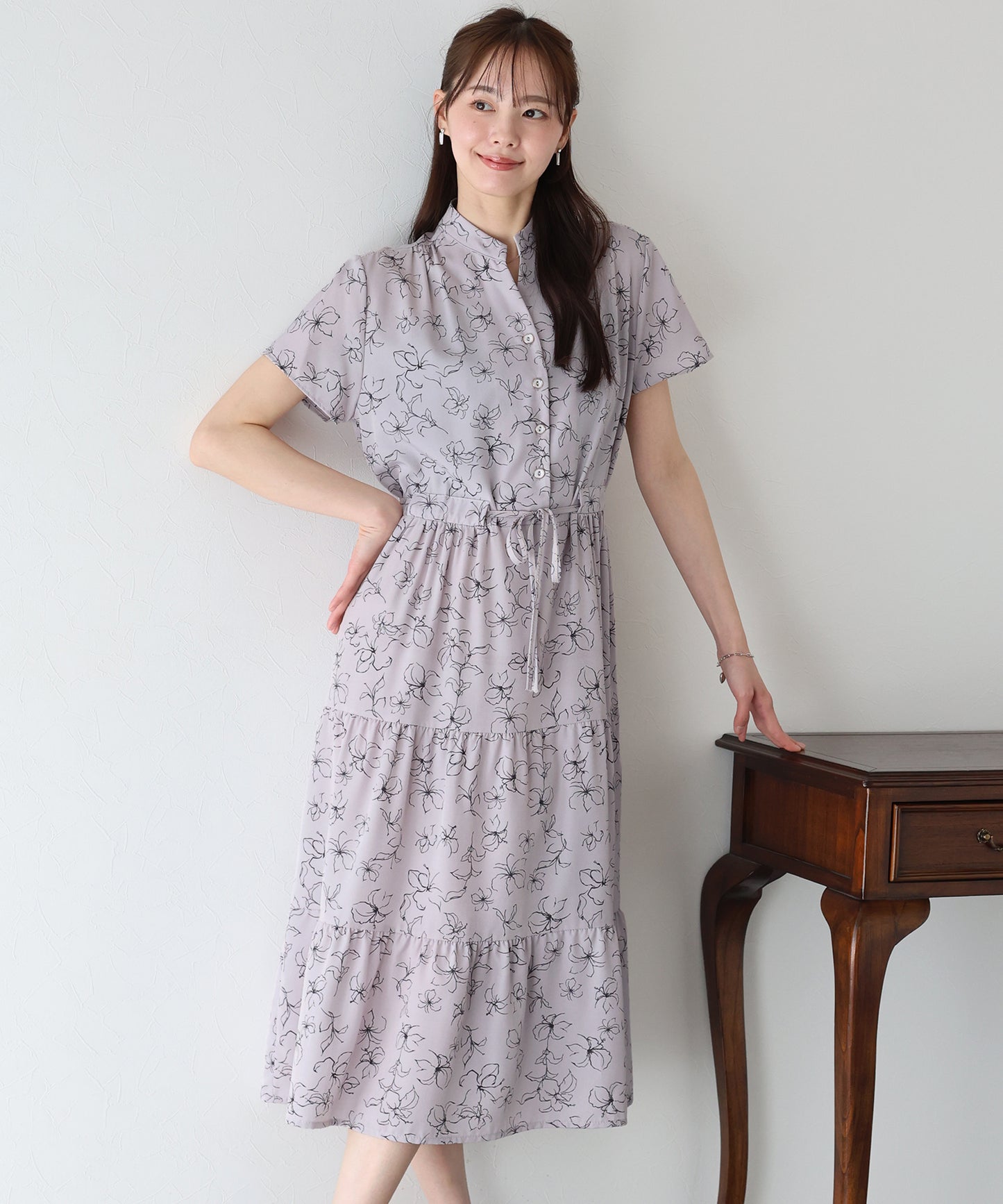 【TIME SALE】【接触冷感】無地&アソート花柄ワンピース