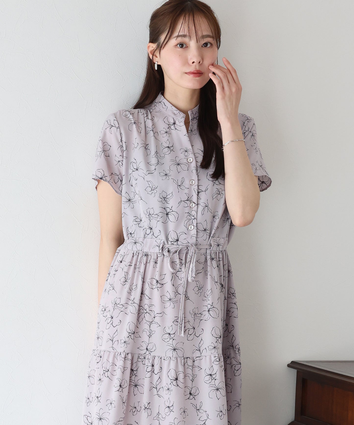 【TIME SALE】【接触冷感】無地&アソート花柄ワンピース