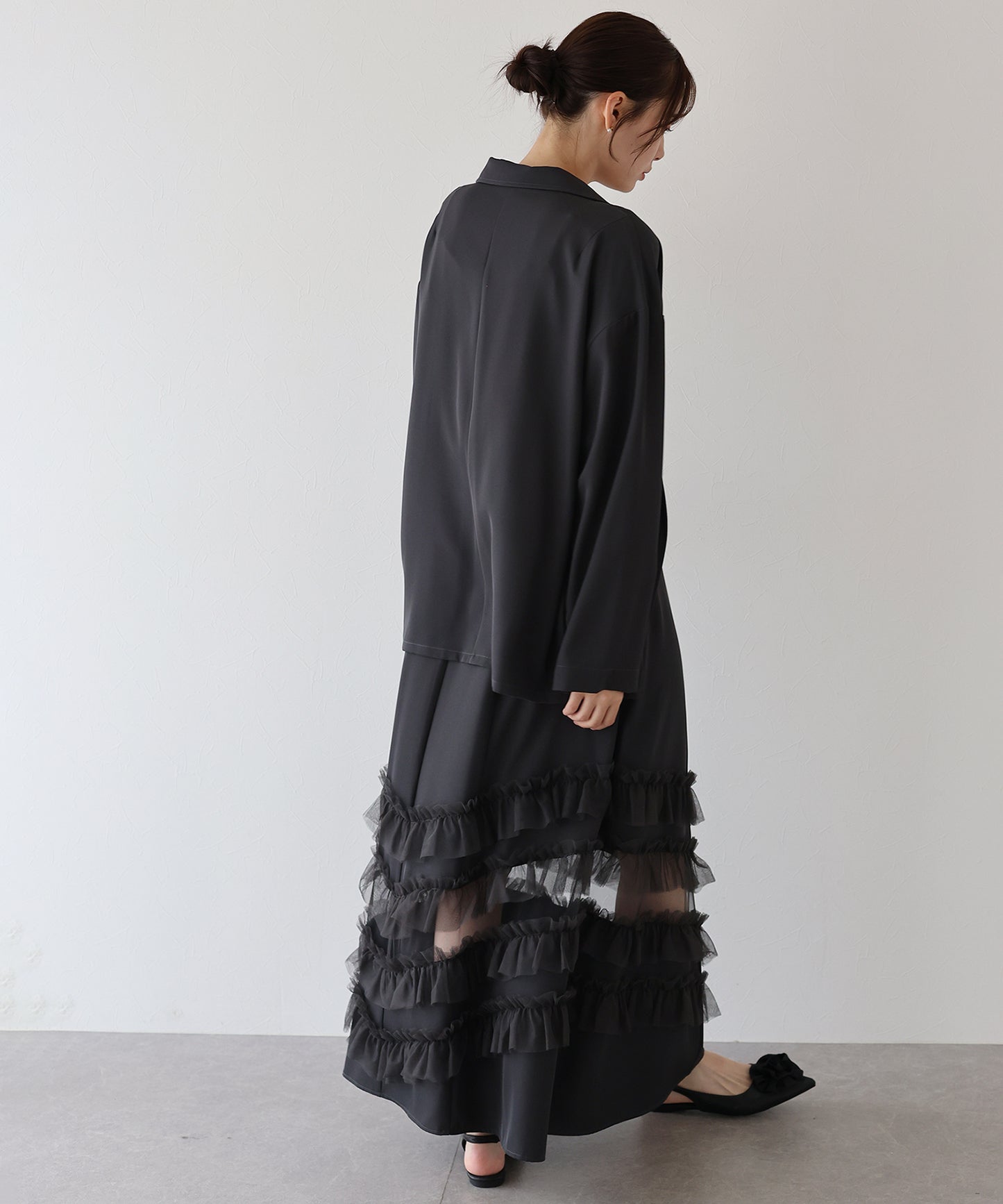 【早割5%OFF】フリルキャミOP×ジャケットセット